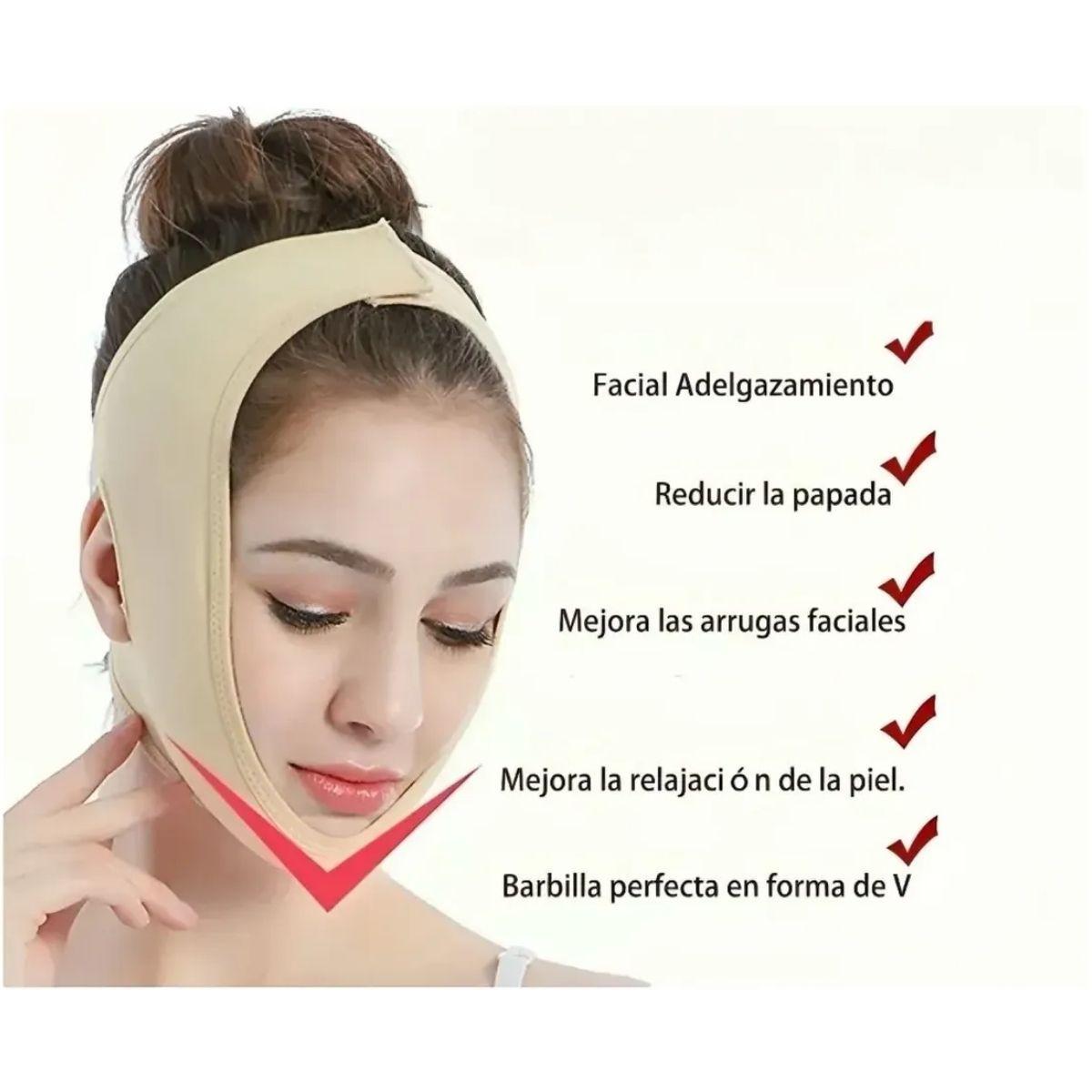 Faja Reductora Facial Papada Banda Lifting Reafirmante-6