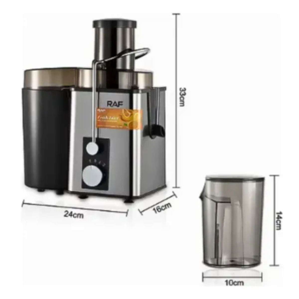 Extractor Exprimidor De Frutas Zumo Jugo Raf 1.5 Litros 800w-1