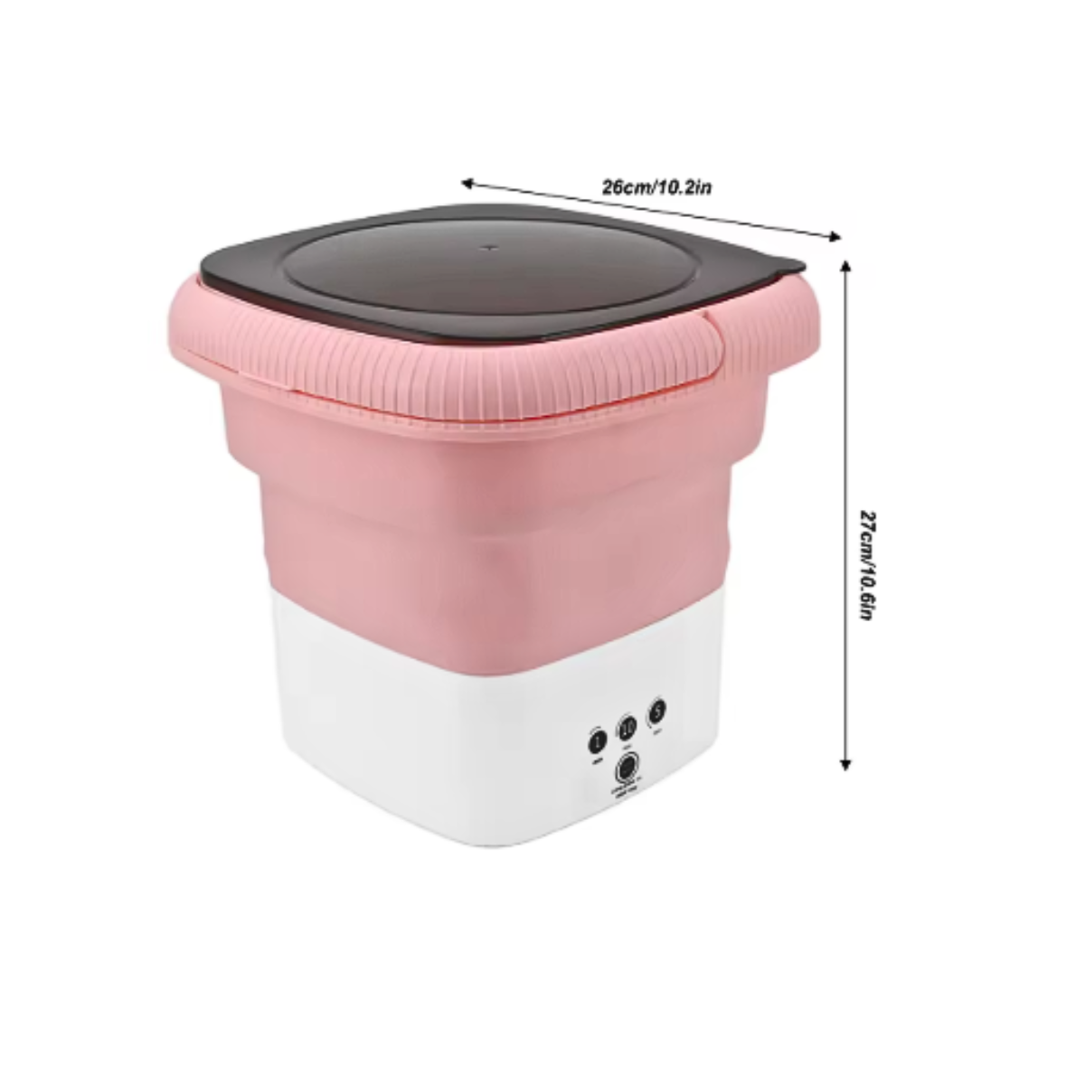 Mini Lavadora Plegable Portátil Para Ropa Delicada Camping-3