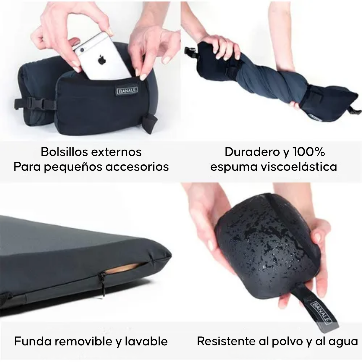 Almohada Cojin De Viaje 3 En 1 Memory Pillow Foam-3