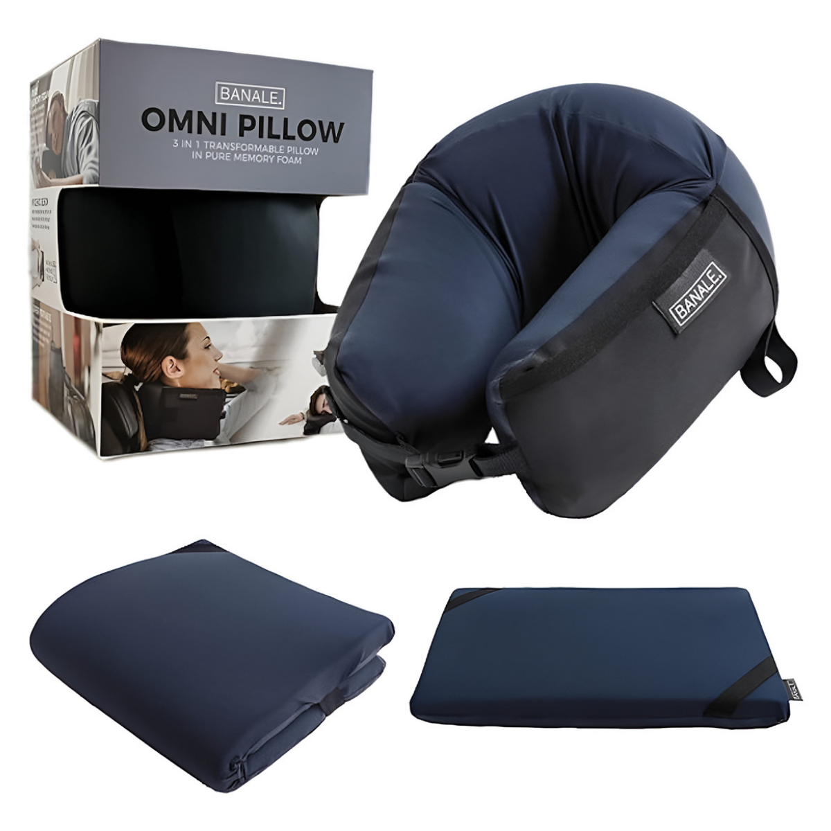 Almohada Cojin De Viaje 3 En 1 Memory Pillow Foam-8
