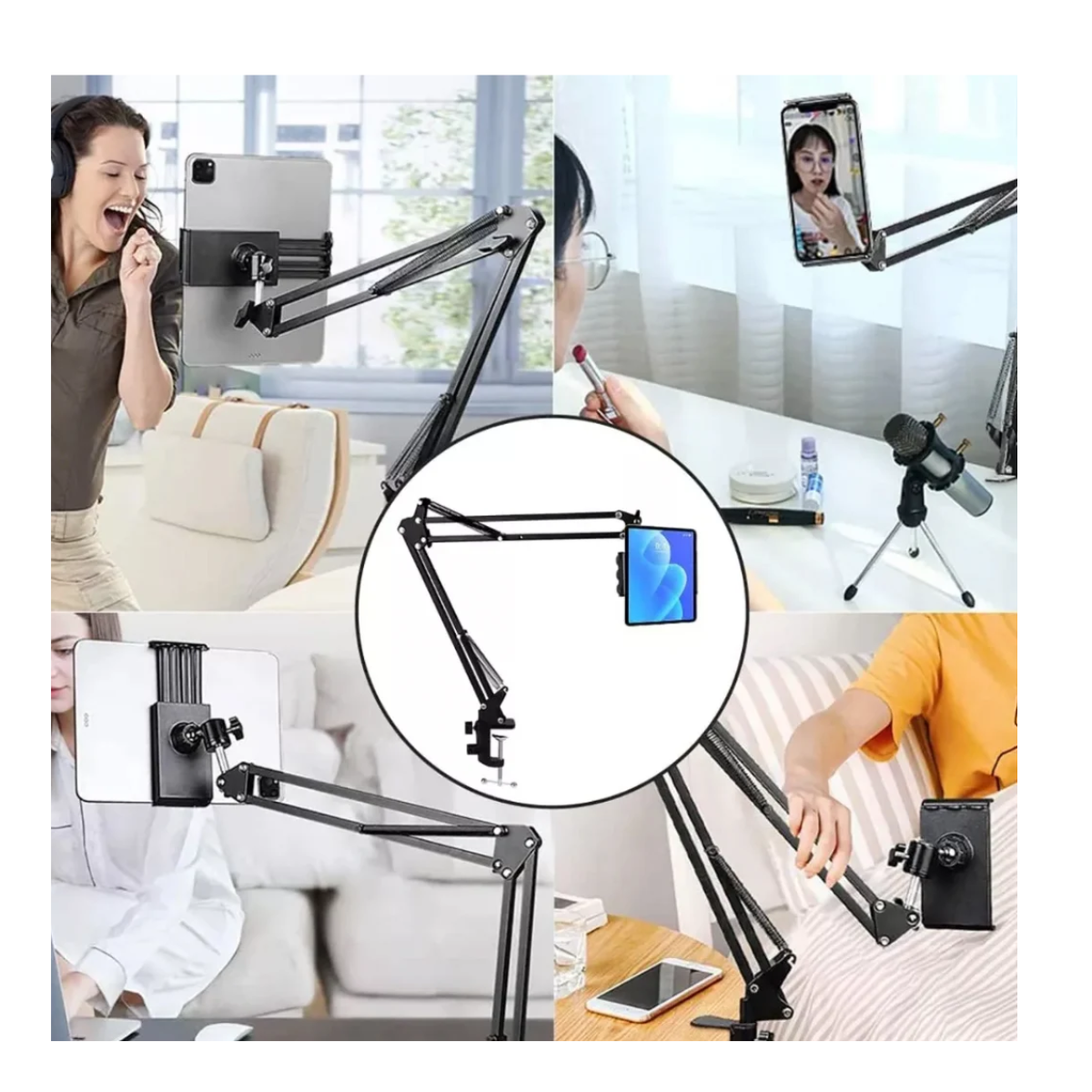 Soporte De Piso Para Tablet iPad Con Brazo Ajustable-4