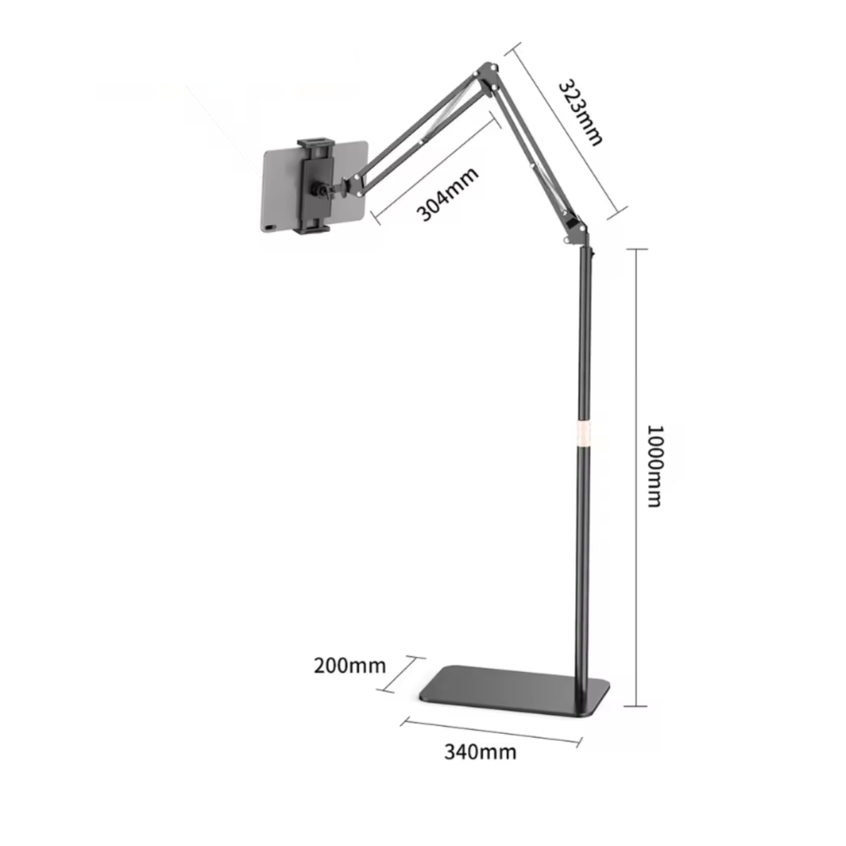 Soporte De Piso Para Tablet iPad Con Brazo Ajustable-5