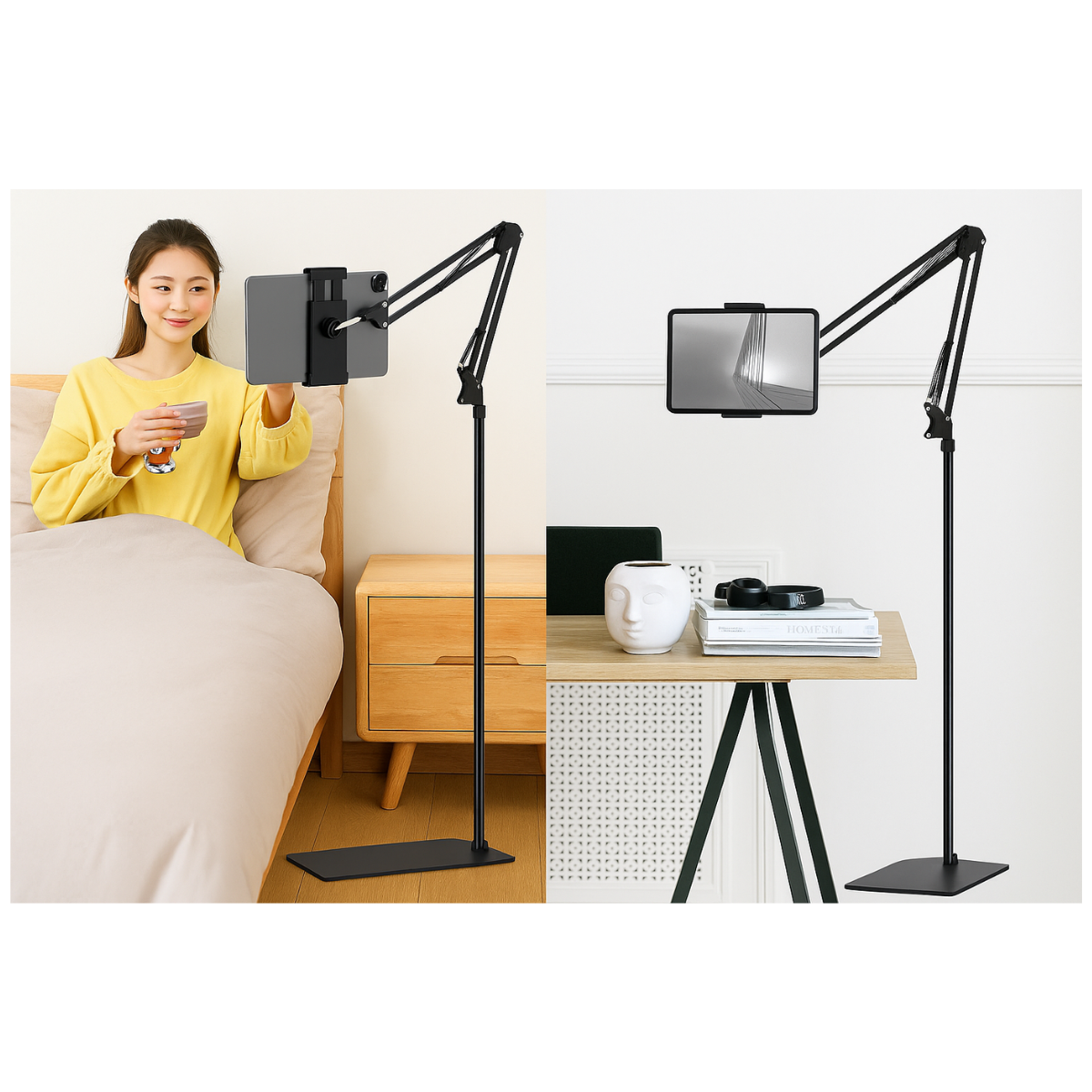 Soporte De Piso Para Tablet iPad Con Brazo Ajustable-7
