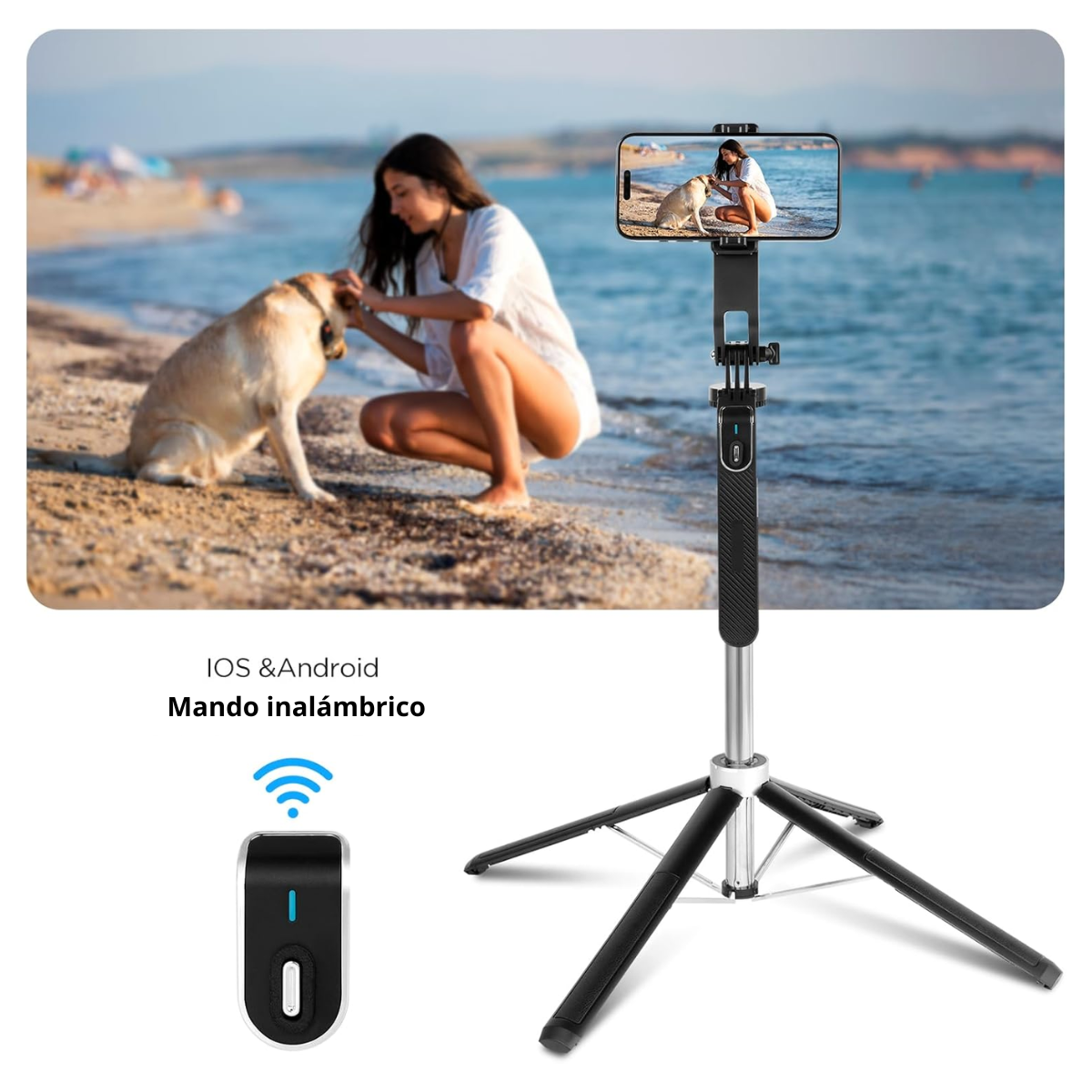Tripode Soporte Celular Palo Selfie 1.7 Metros-3