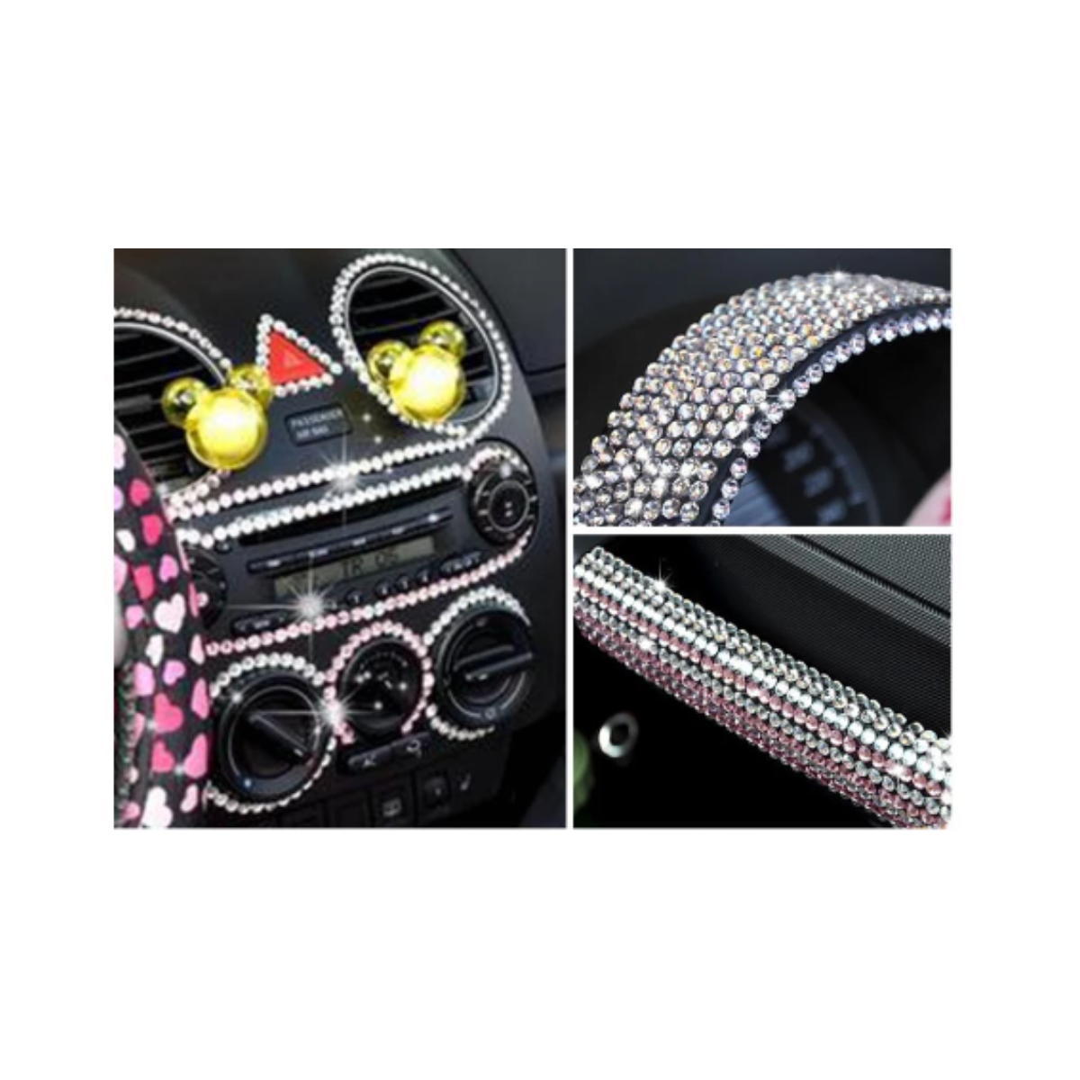 Pack 3 Stickers Strass Pegatina Adhesivas Plateado-4