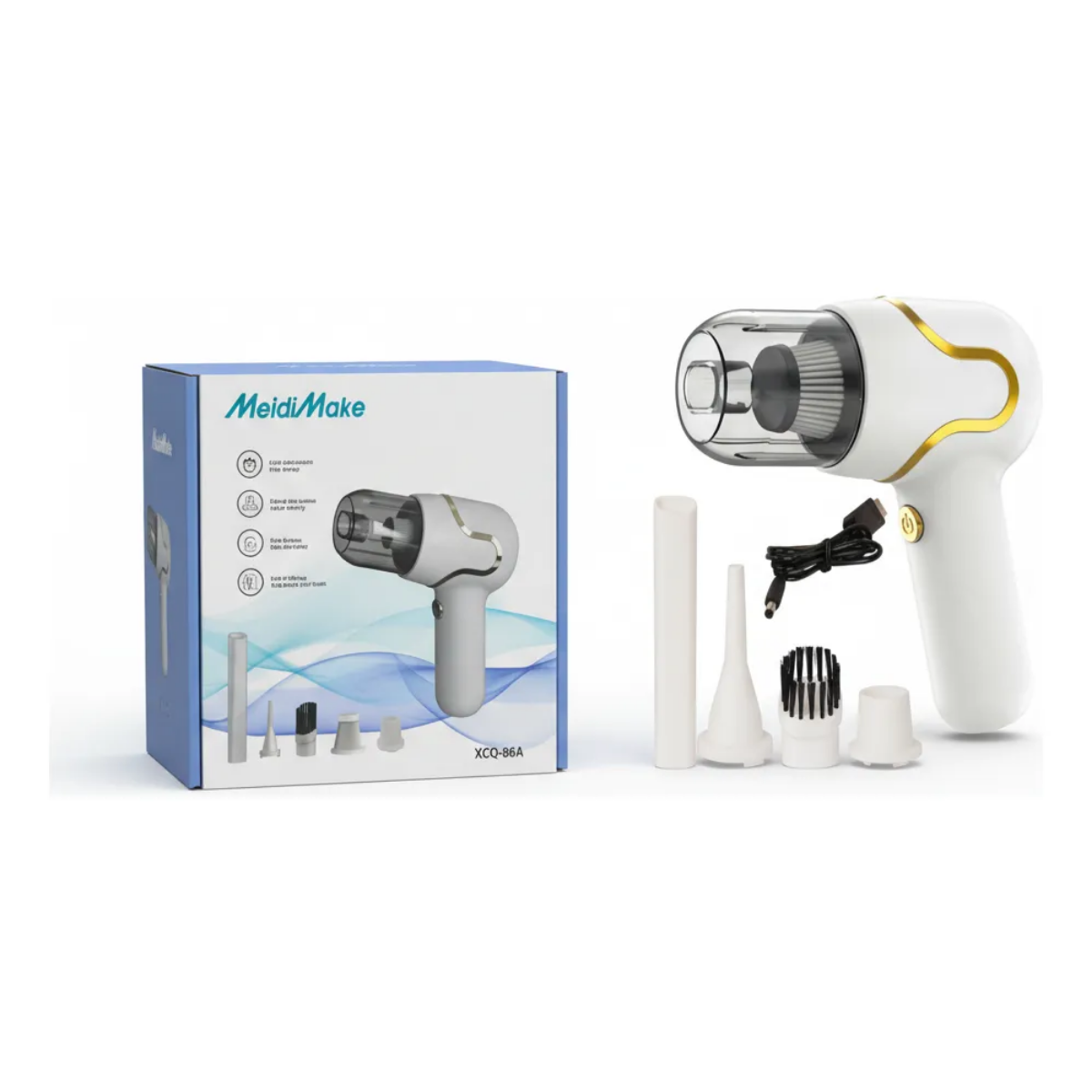 Mini Aspiradora Mano Inalambrica Portatil Auto Casa Xcq 86a-4