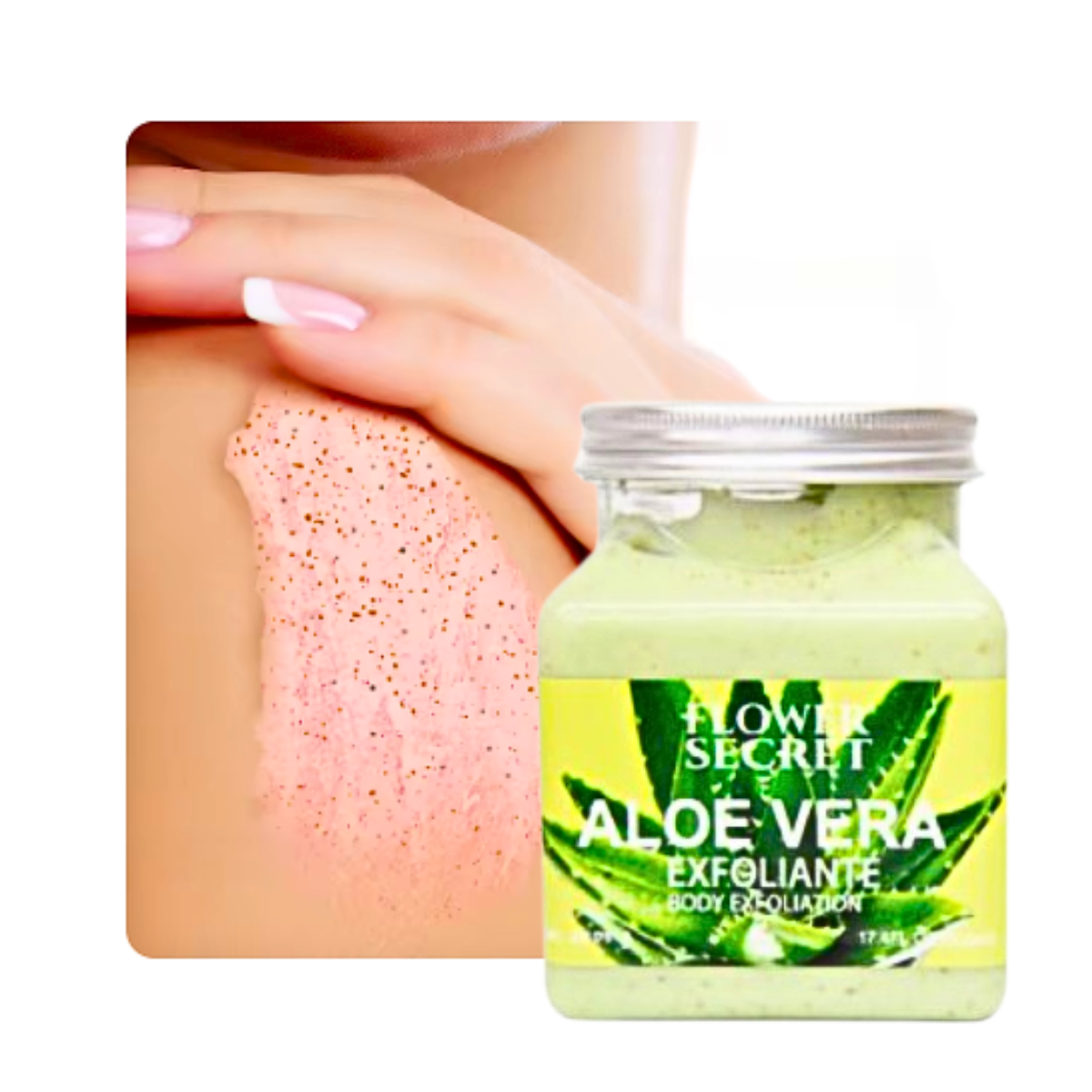 Crema Exfoliante Corporal Aloe Vera 500 Grs +Guante Masajeador-2
