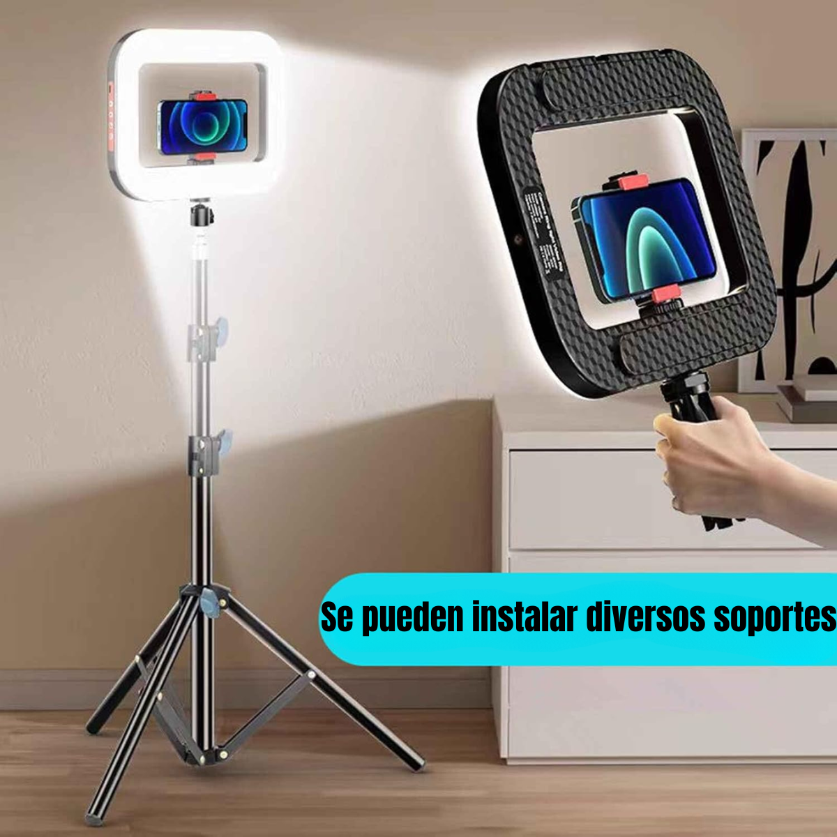 Aro Luz Multicolor Rgb Inalambrico Para Grabacion Celular-2