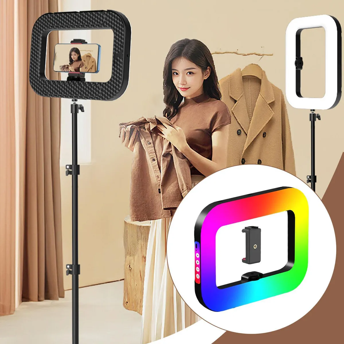 Aro Luz Multicolor Rgb Inalambrico Para Grabacion Celular-6