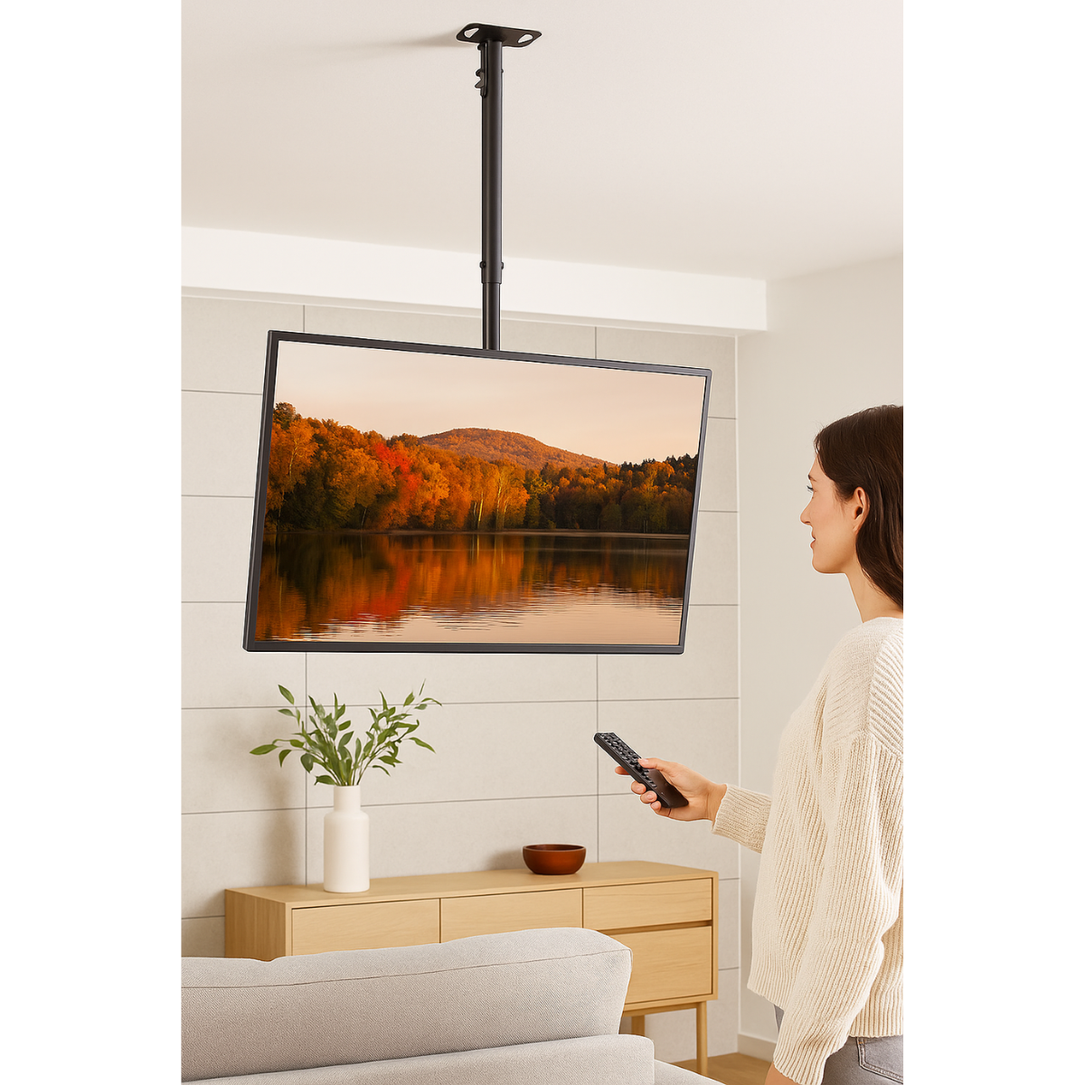 Base Soporte Fija De Techo Para Televisor Tv 32-75 Pulgadas-5