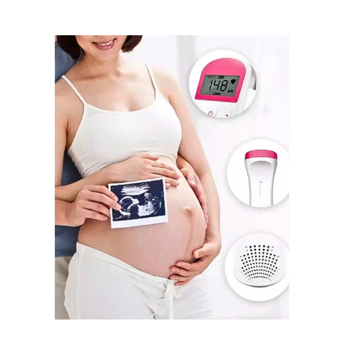 Monitor Fetal Doppler Latidos Fetales Corazón Bebé-2