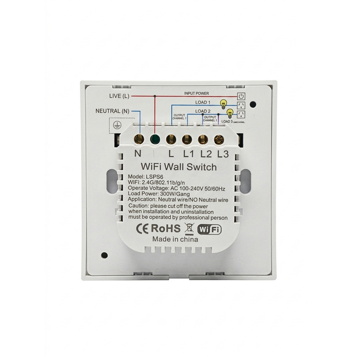 Interruptor Inteligente Wifi Sin Cable 1, 2 Y 3 Canales-2