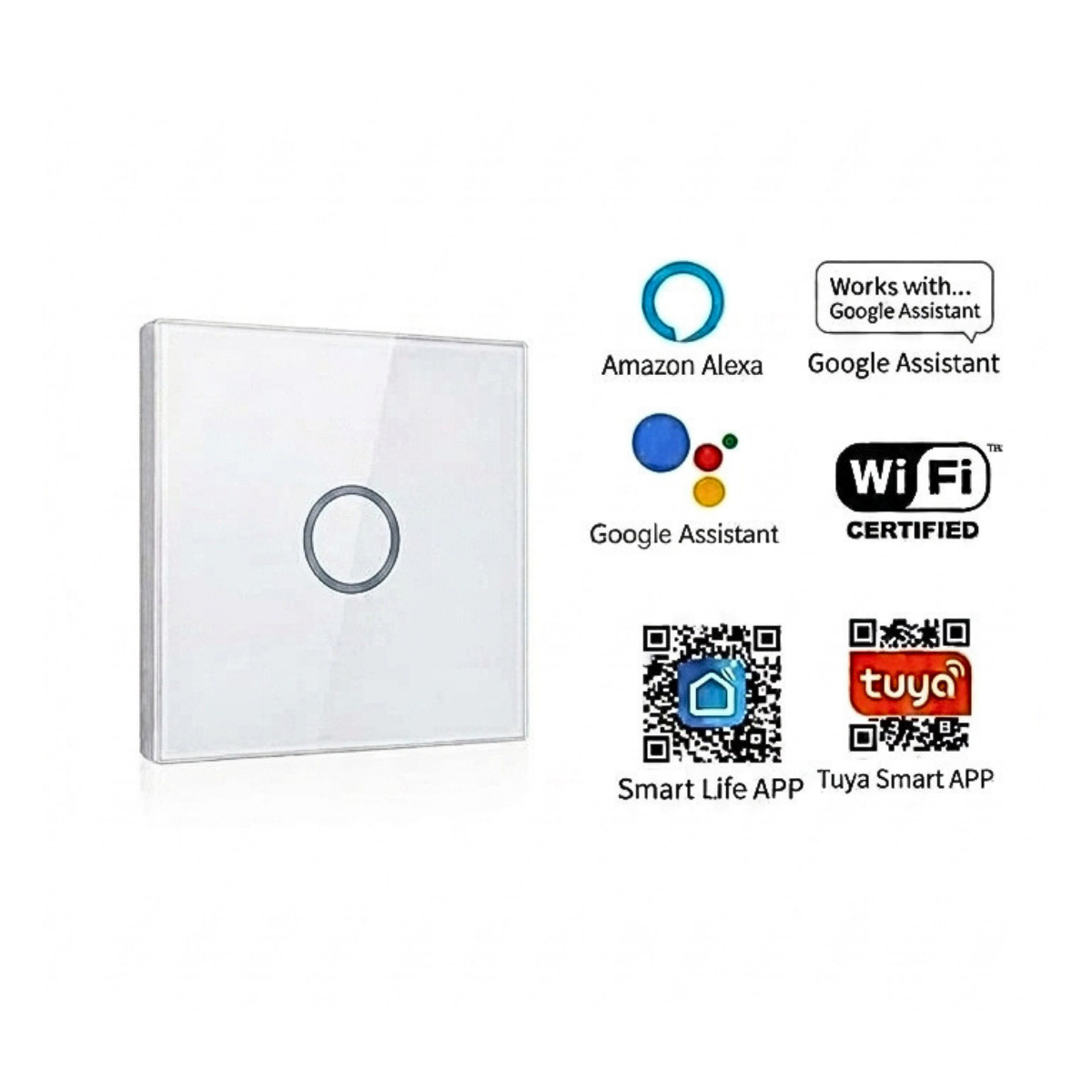 Interruptor Inteligente Wifi Sin Cable 1, 2 Y 3 Canales-4
