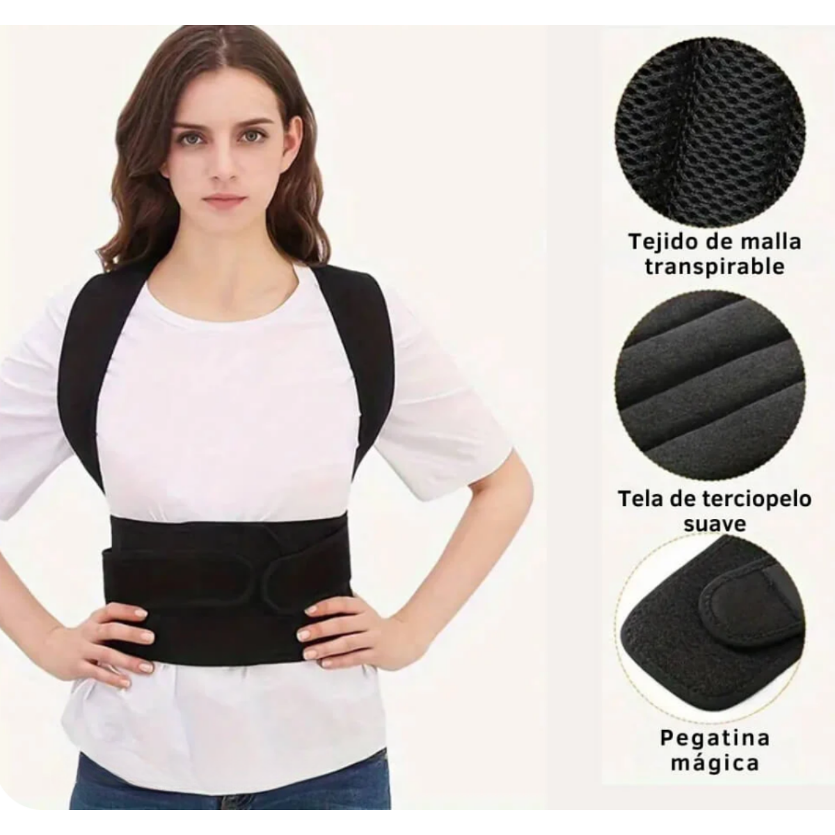 Faja Cinturon Soporte Espalda Baja Lumbar Ajustable-3