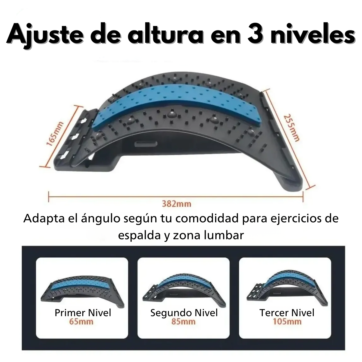 Soporte Estirador Lumbar Espalda Baja 3 Niveles-2