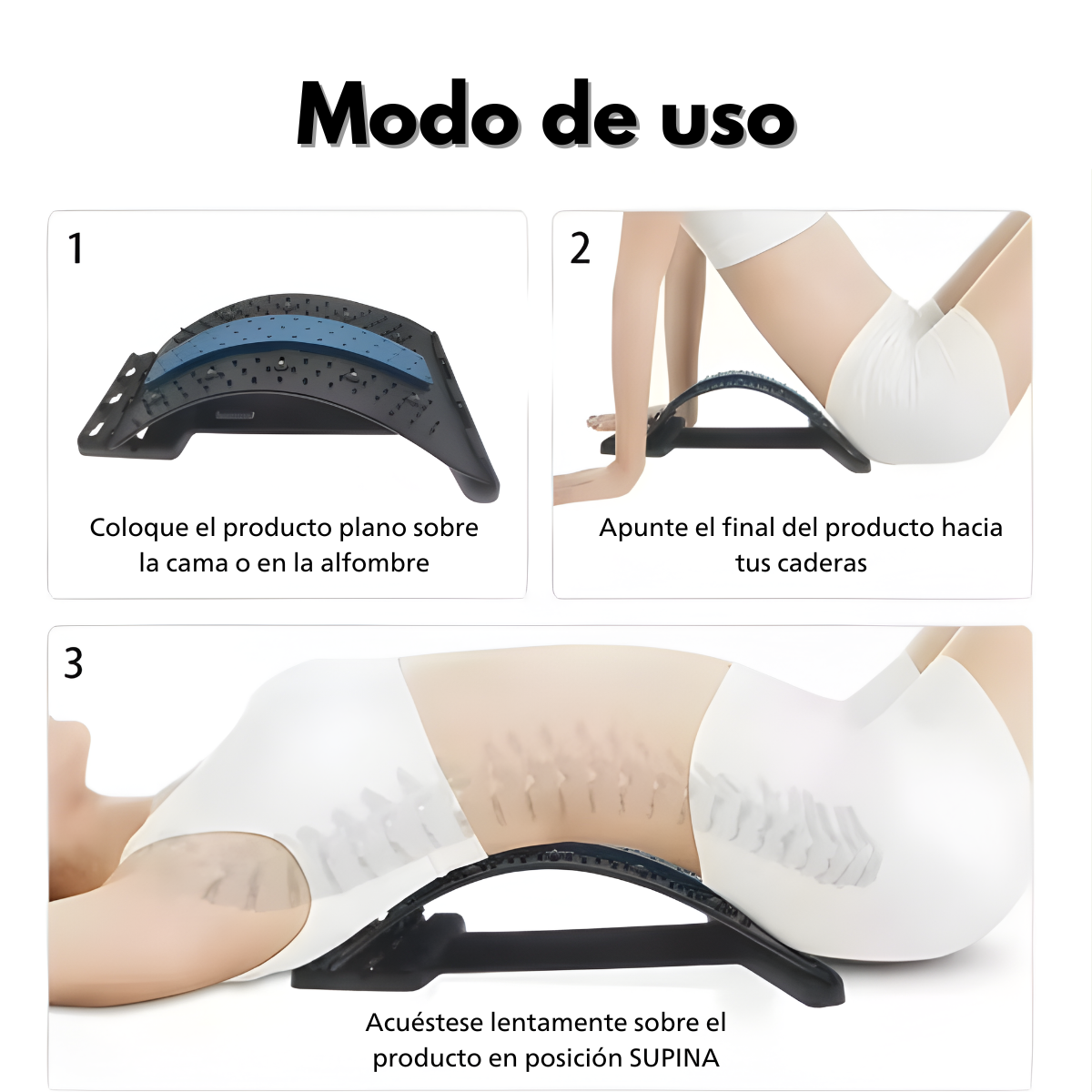 Soporte Estirador Lumbar Espalda Baja 3 Niveles-4