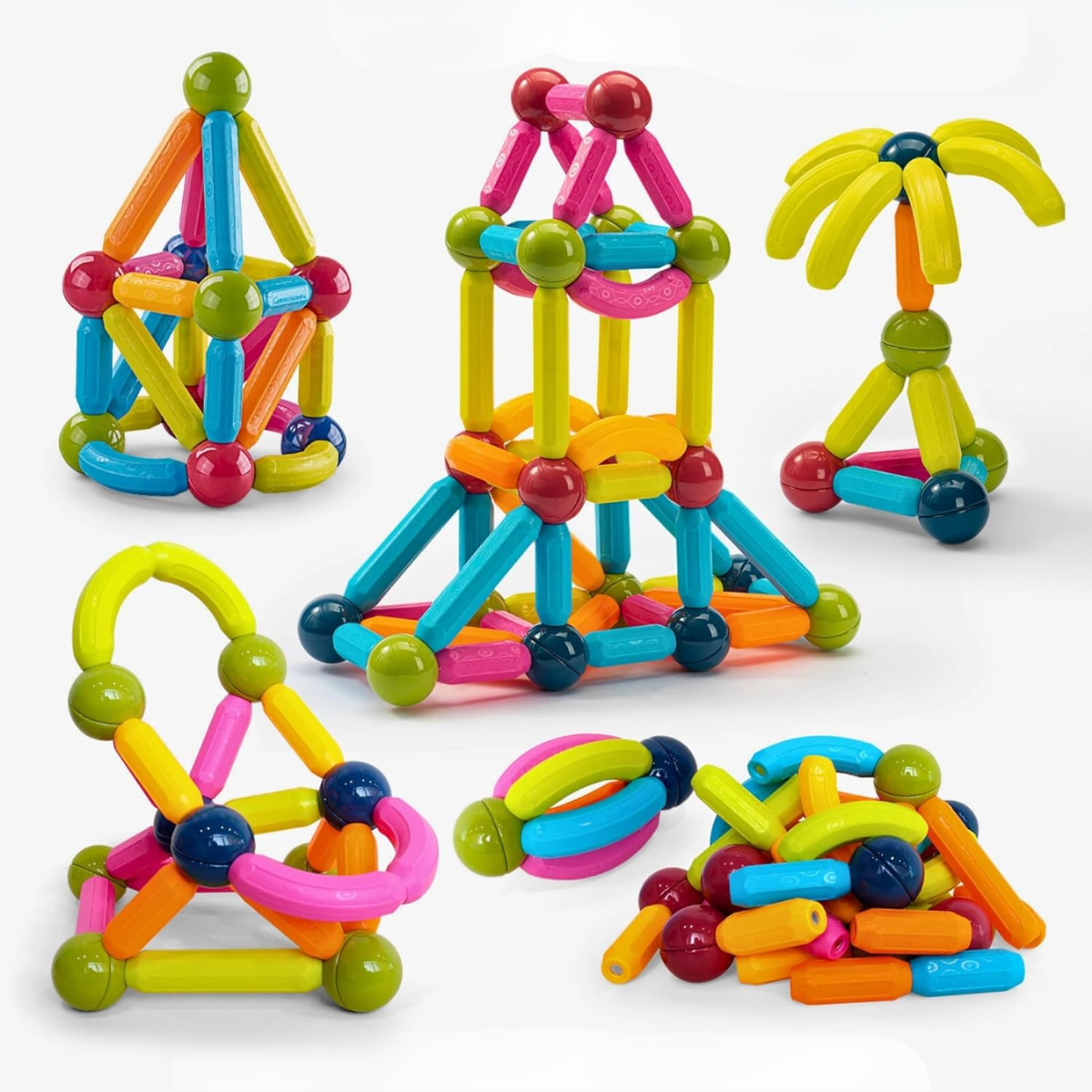 Set 42 Piezas Bloques Juguetes De Construccion Magneticos-2