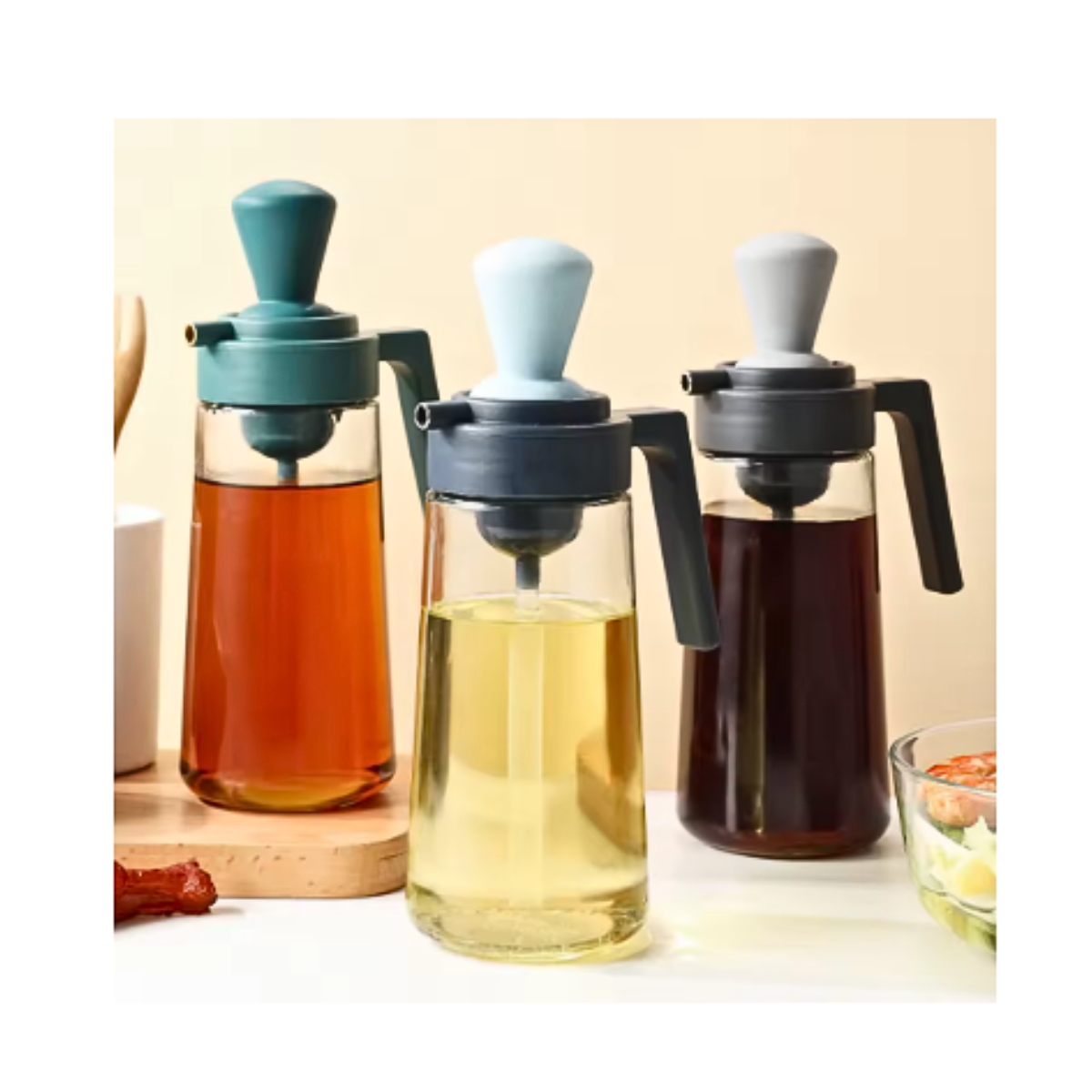 Botella Dispensador De Aceite Vinagre 550ml 2 En 1-5