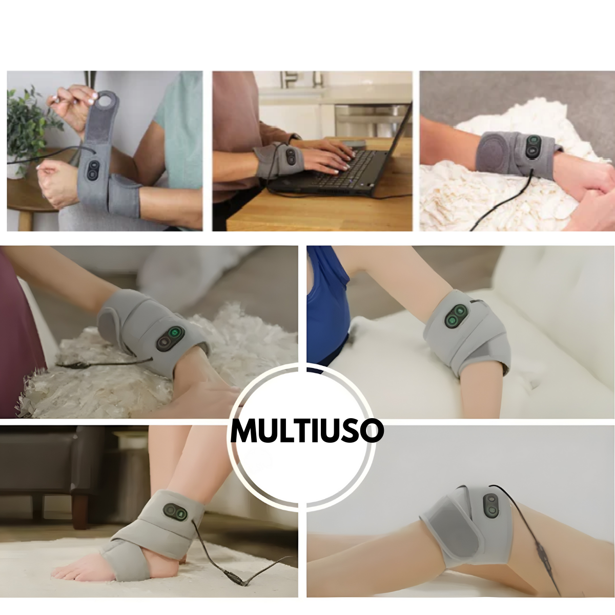 Masajeador Con Vibracion Calor Antebrazo Tobillo Hombro-2