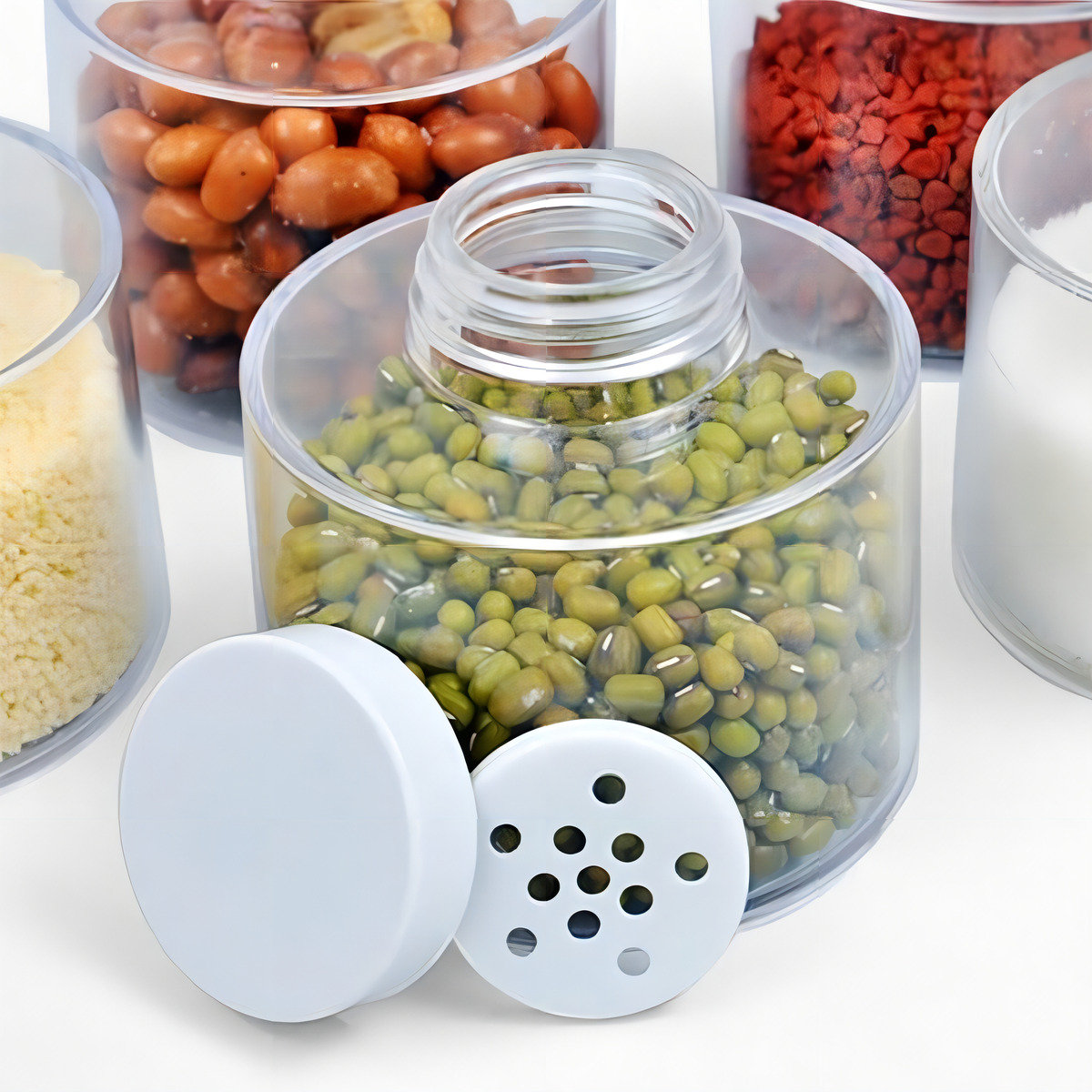 Organizador Especiero Torre Apilable 6 Frascos Transparente-4