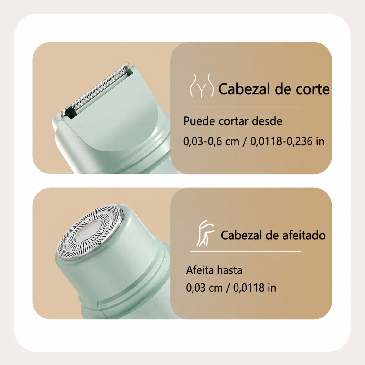 Depiladora Doble Cabezal Corporal Recargable-3
