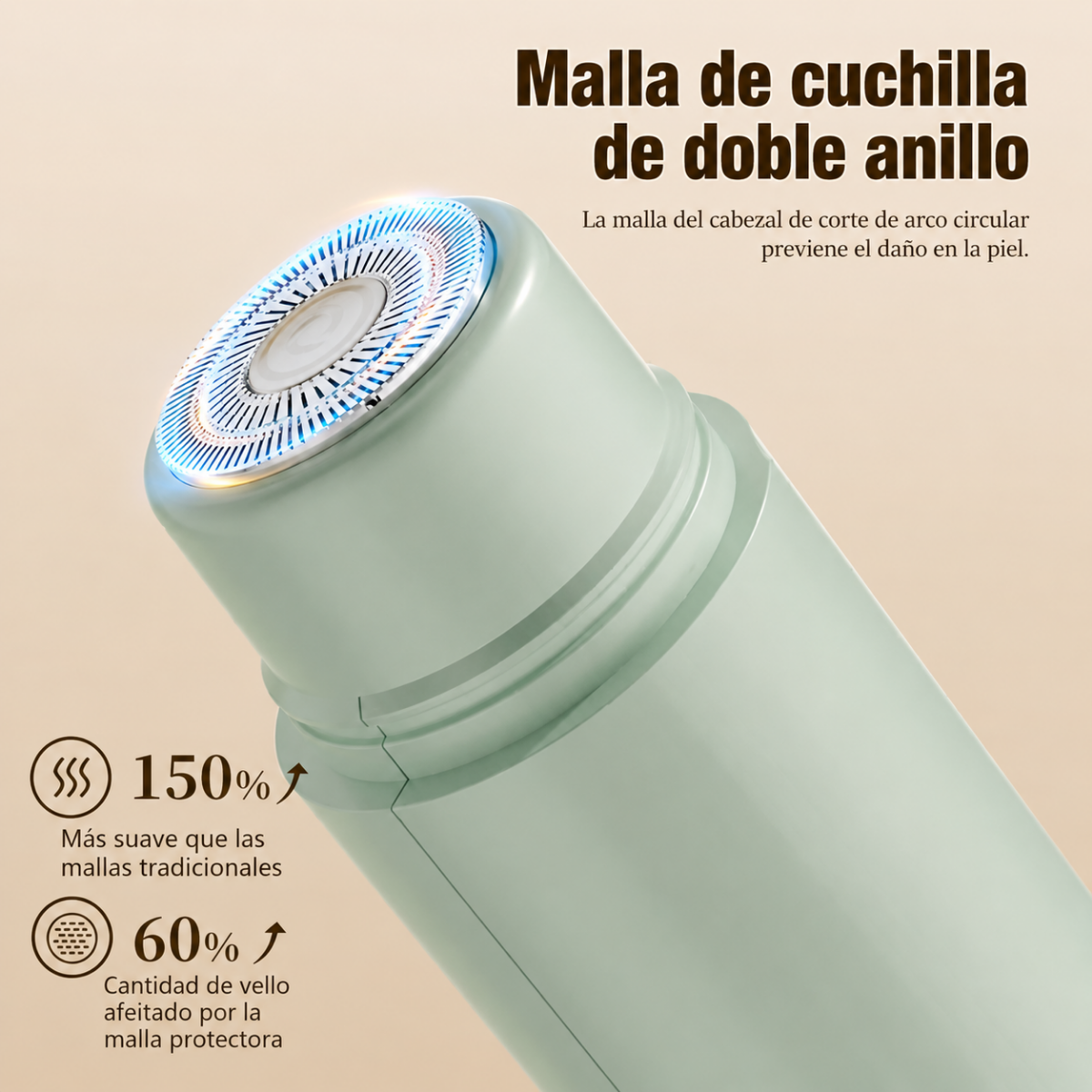Depiladora Doble Cabezal Corporal Recargable-6