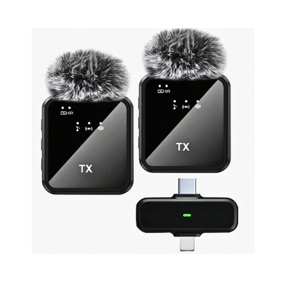 Pack 2 Microfonos Inalambrico Dual Para iPhone Y Android-4