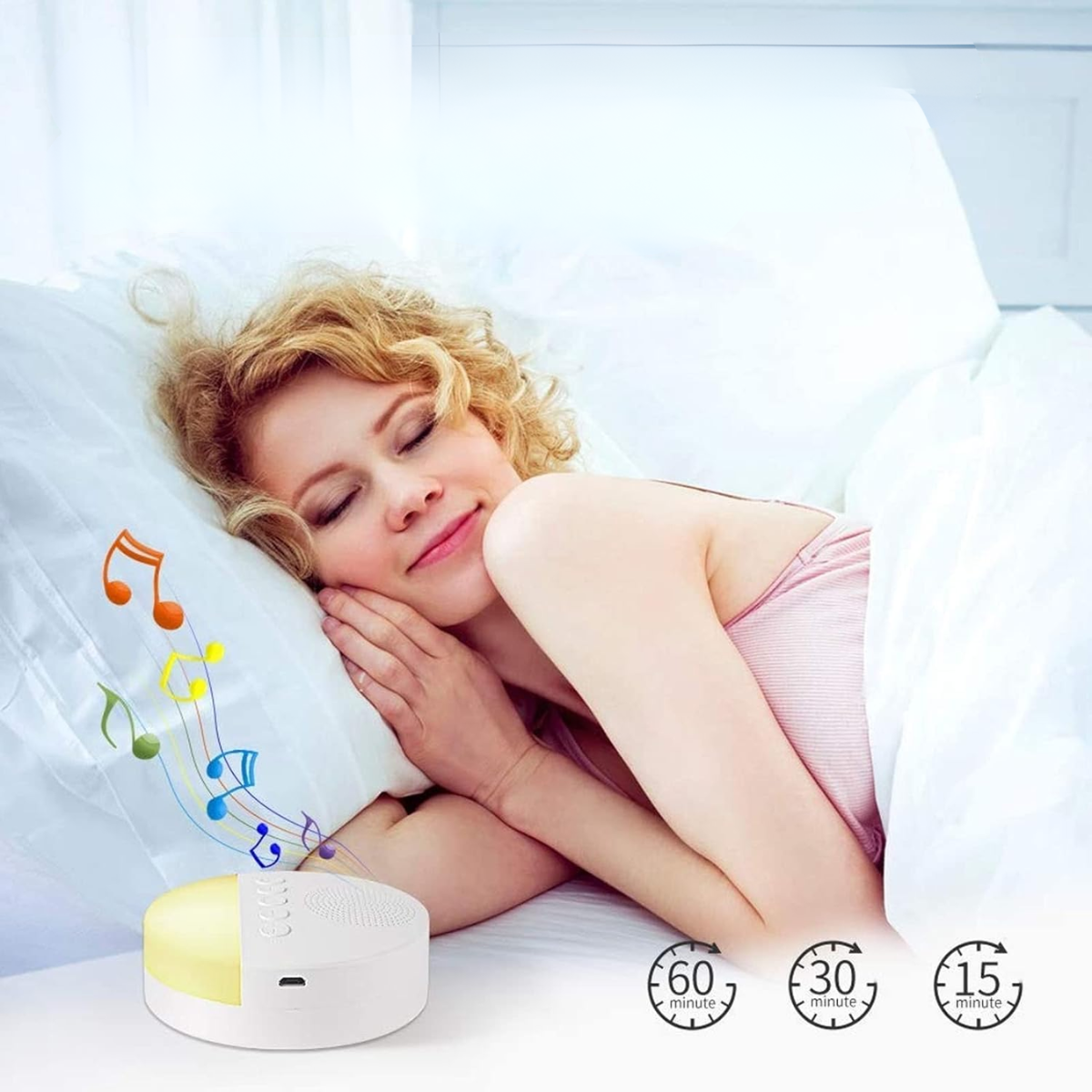 Ruido Blanco Calmante Antiansiedad Bebé Mascota + Luz Cálida-7