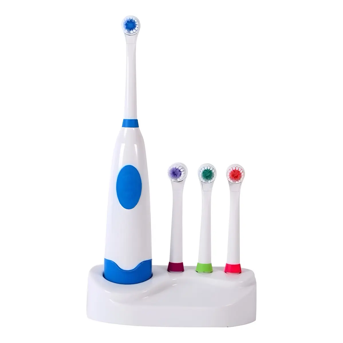 Cepillo De Dientes Electrico A Pila Con Base Y 3 Cabezales-2