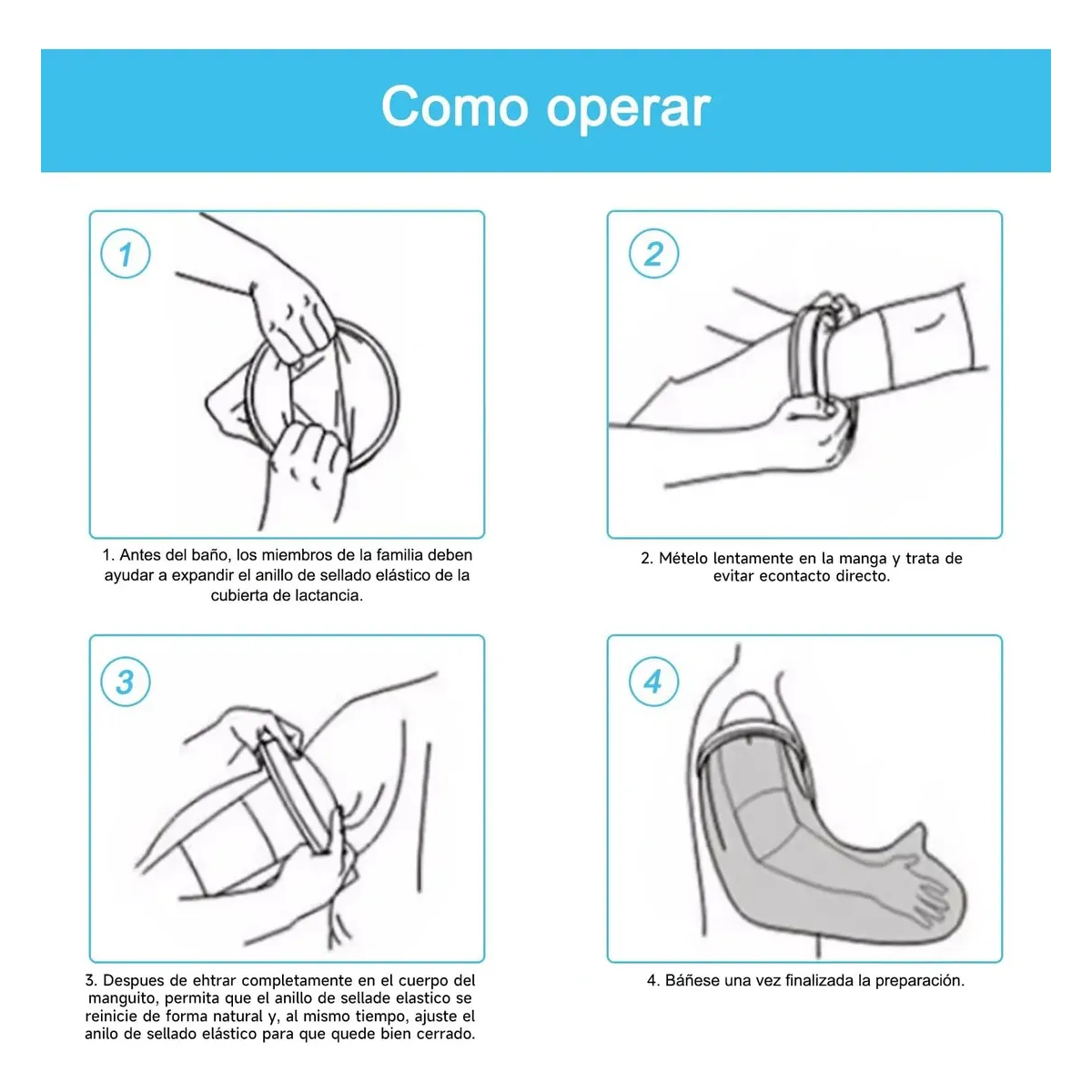 Protector Impermeable Para Yeso y Venda Medio Brazo Y Antebrazo-3