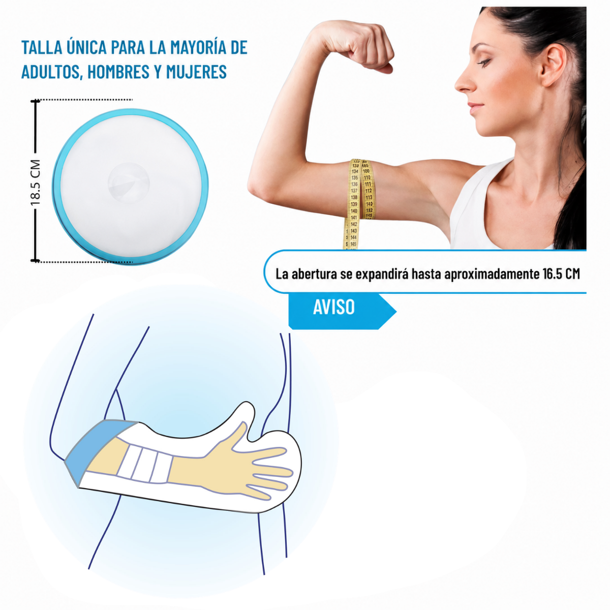 Protector Impermeable Para Yeso y Venda Medio Brazo Y Antebrazo-4