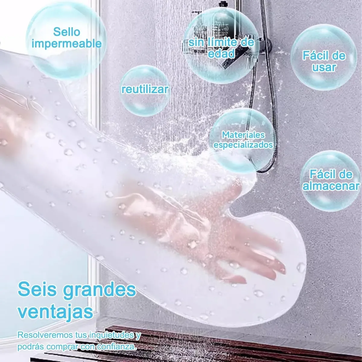 Protector Impermeable Para Yeso y Venda Medio Brazo Y Antebrazo-5
