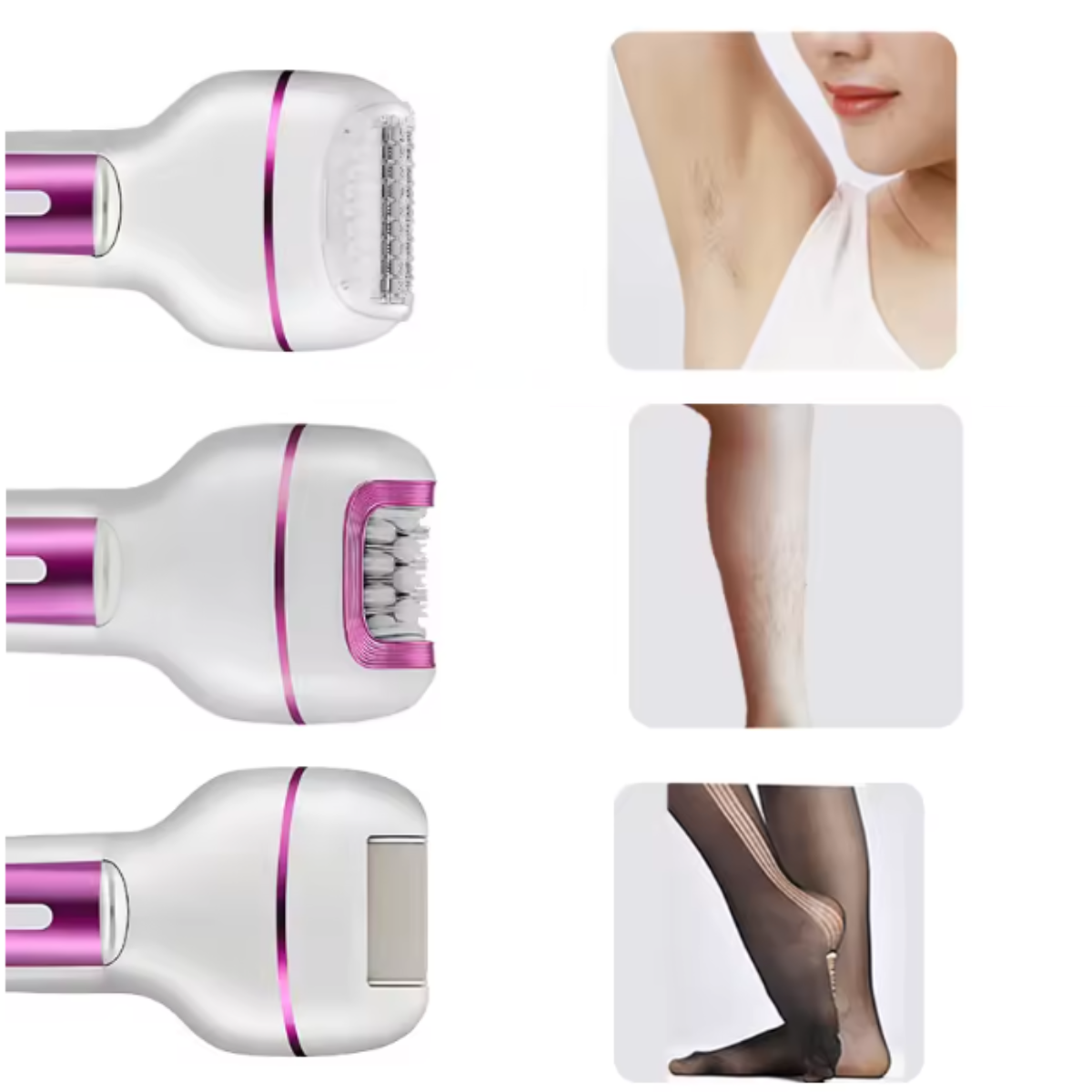 Maquina Depiladora Afeitadora Portátil Mujer Waterproof 3 en 1-2