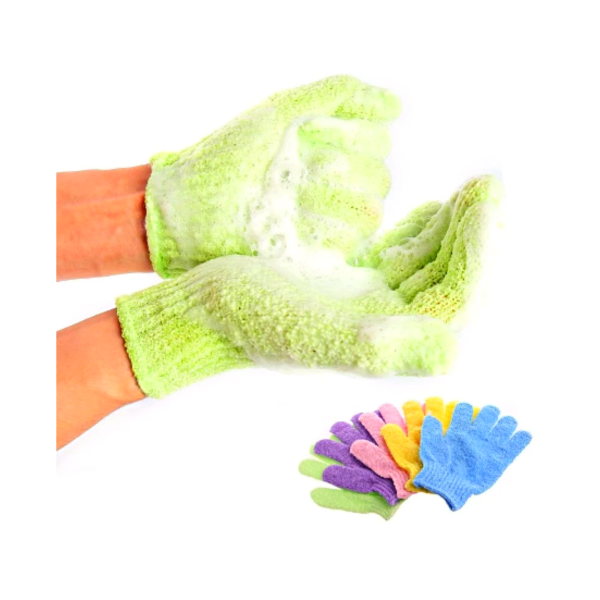 Pack 2 Guantes Exfoliantes Corporal Facial Masajeador-2