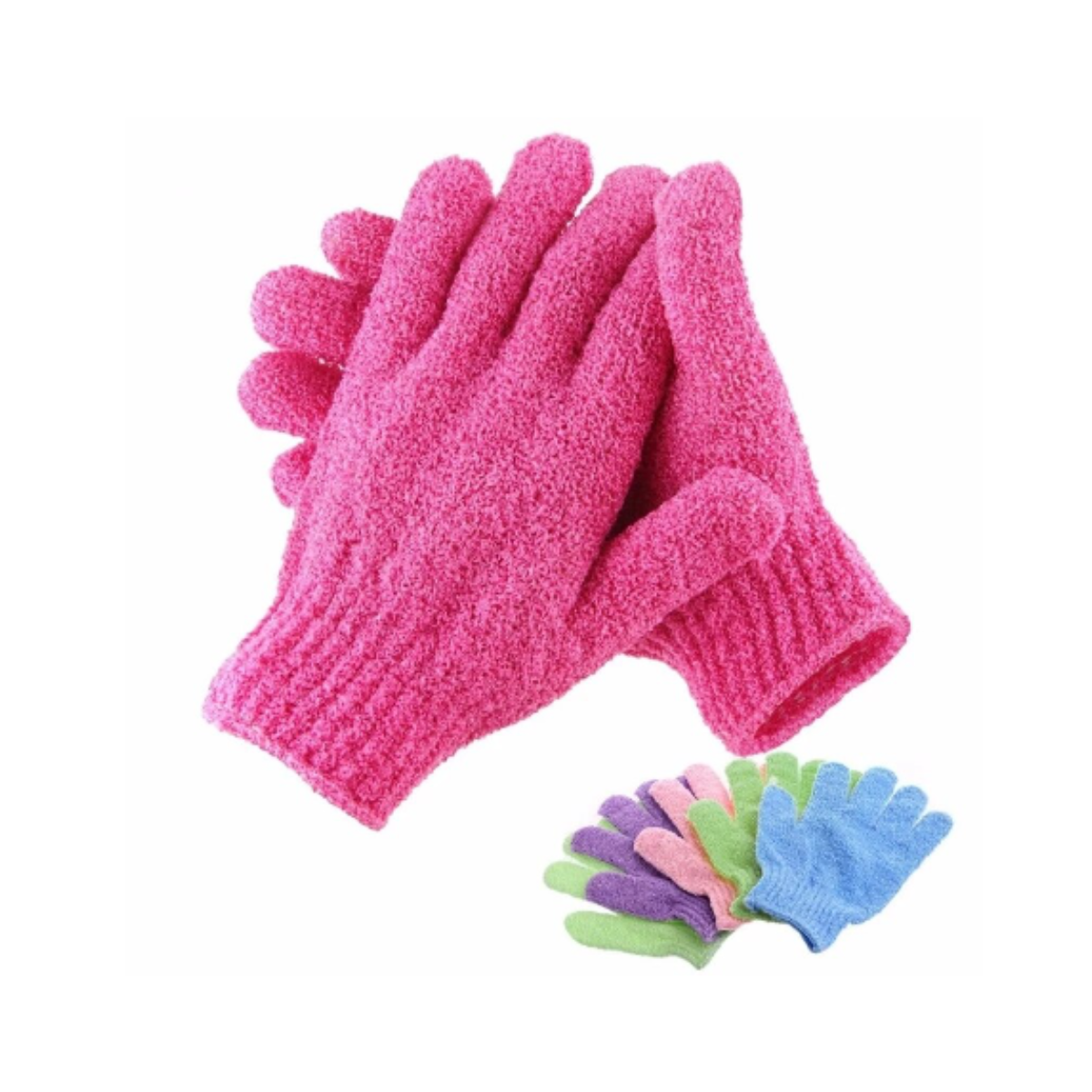 Pack 2 Guantes Exfoliantes Corporal Facial Masajeador-5