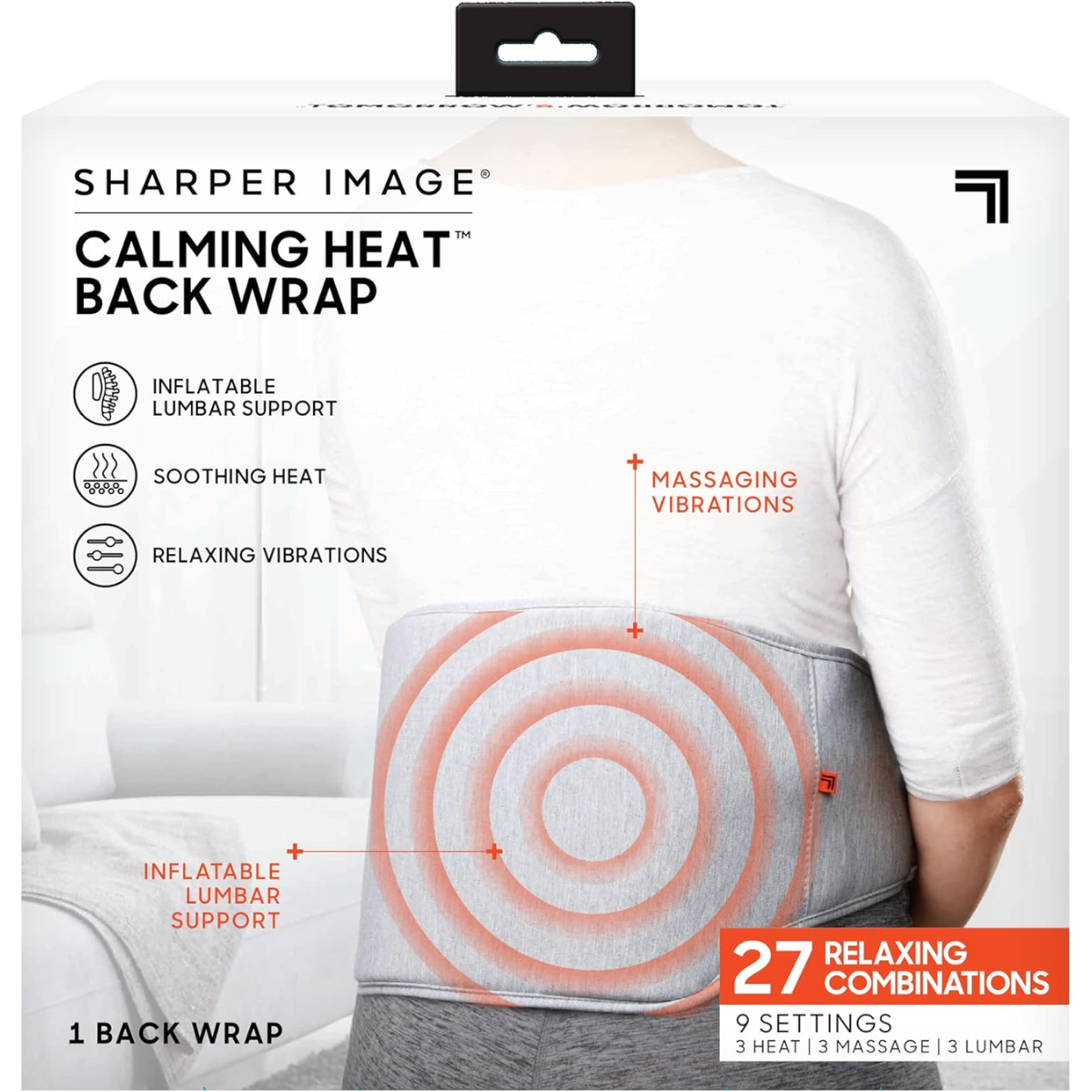 Cinturon Lumbar Vibrador Masajeador Con Calor Relajante-6