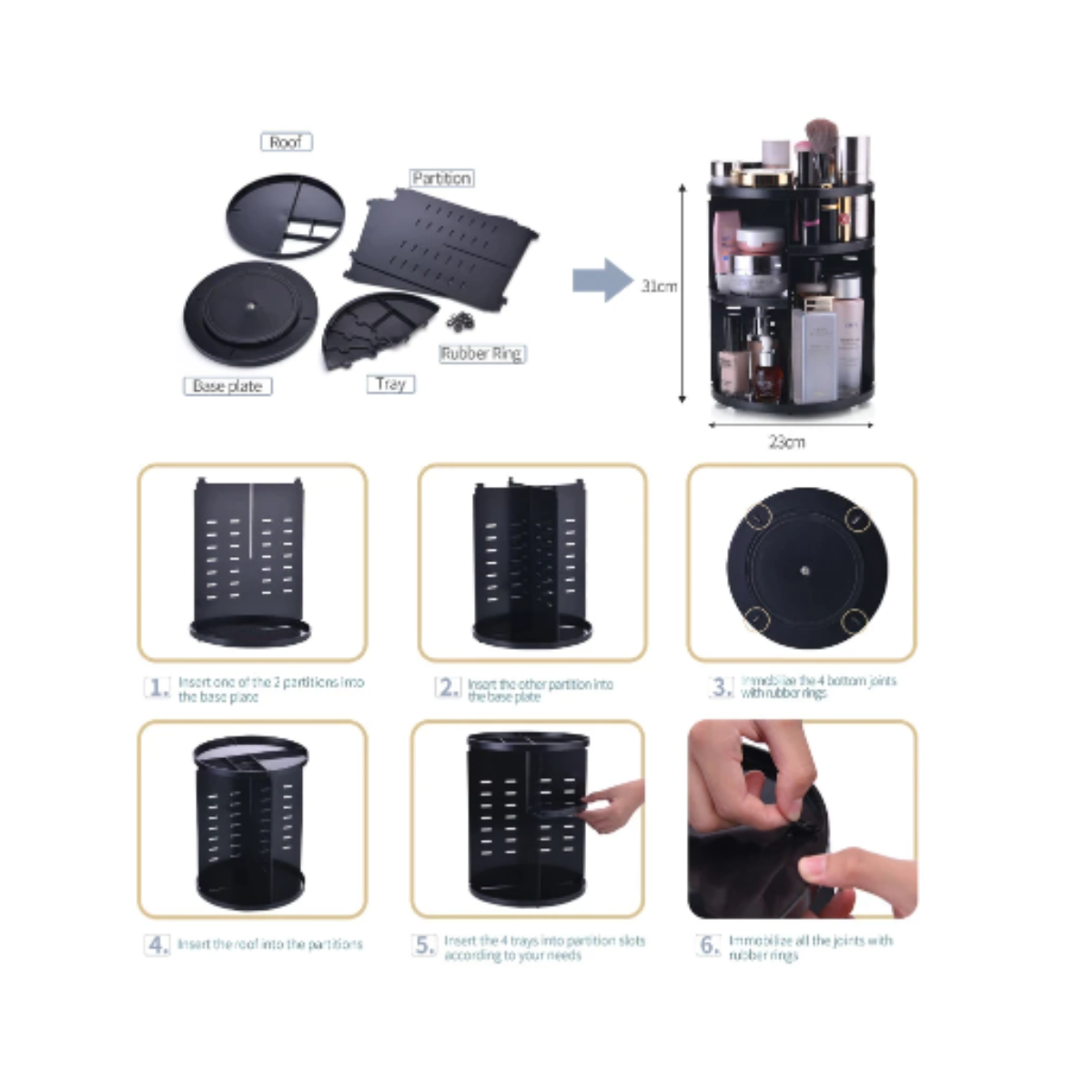 Organizador Para Maquillaje Y Cosmeticos 360-5