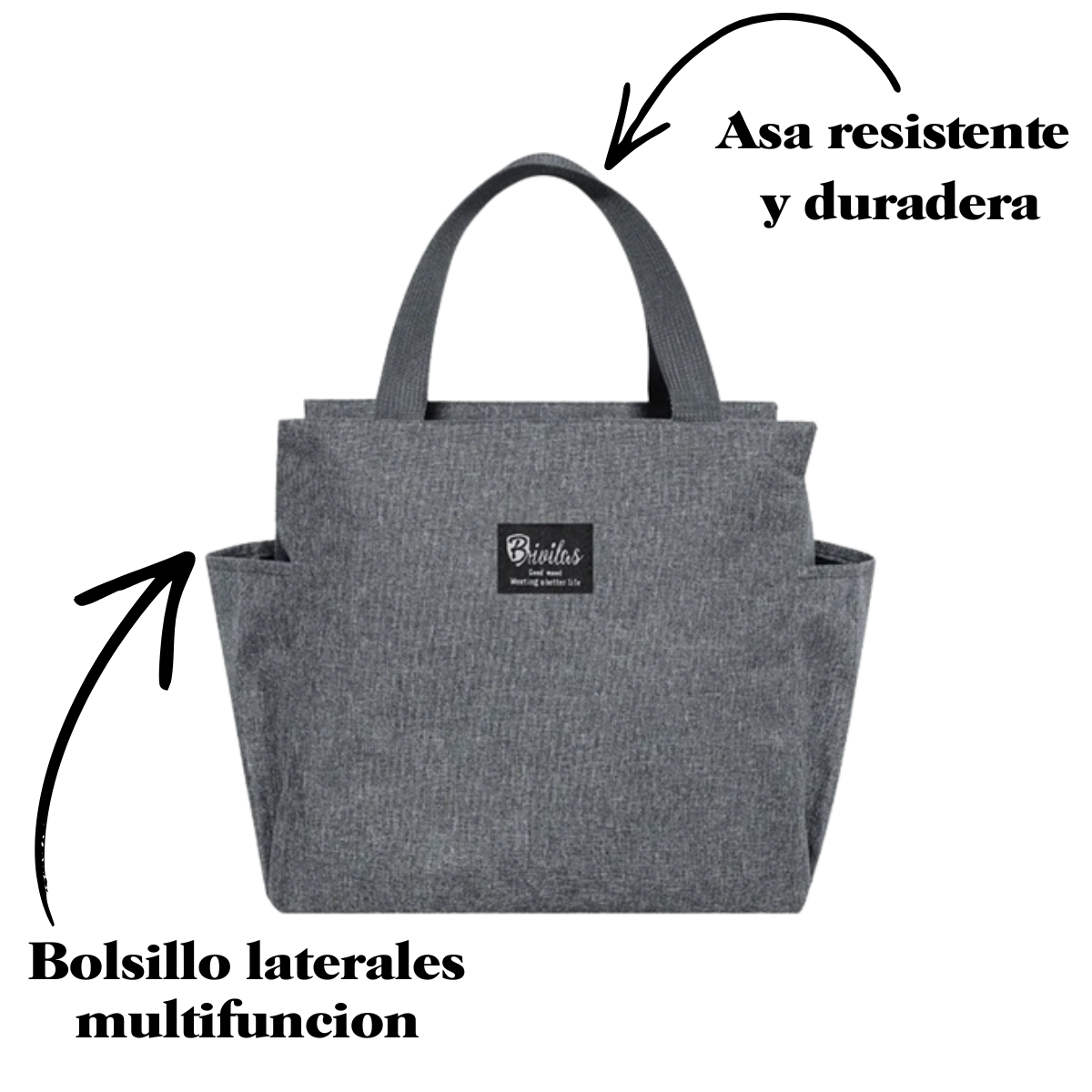 Lonchera Termica Impermeable Porta Alimentos Oficina Picnic Negra-2