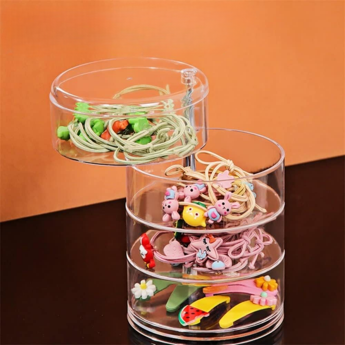 Joyero Organizador Giratorio De Acrilico 4 Niveles Moderno-3