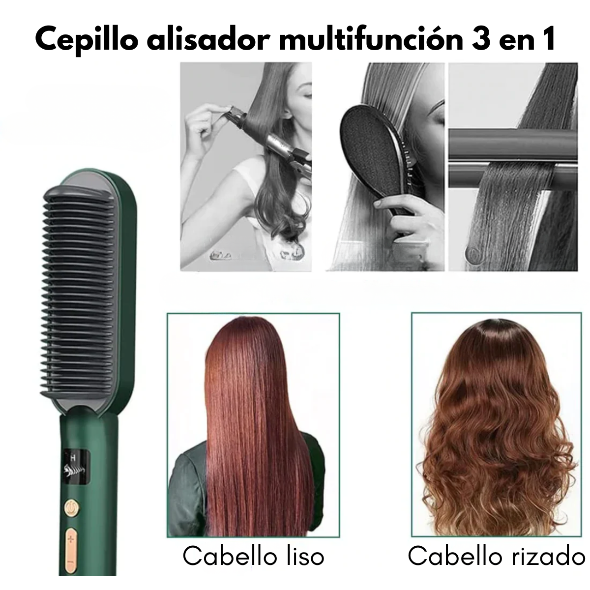 Cepillo Electrico Para Pelo Cabello Alisador Anti frizz-3