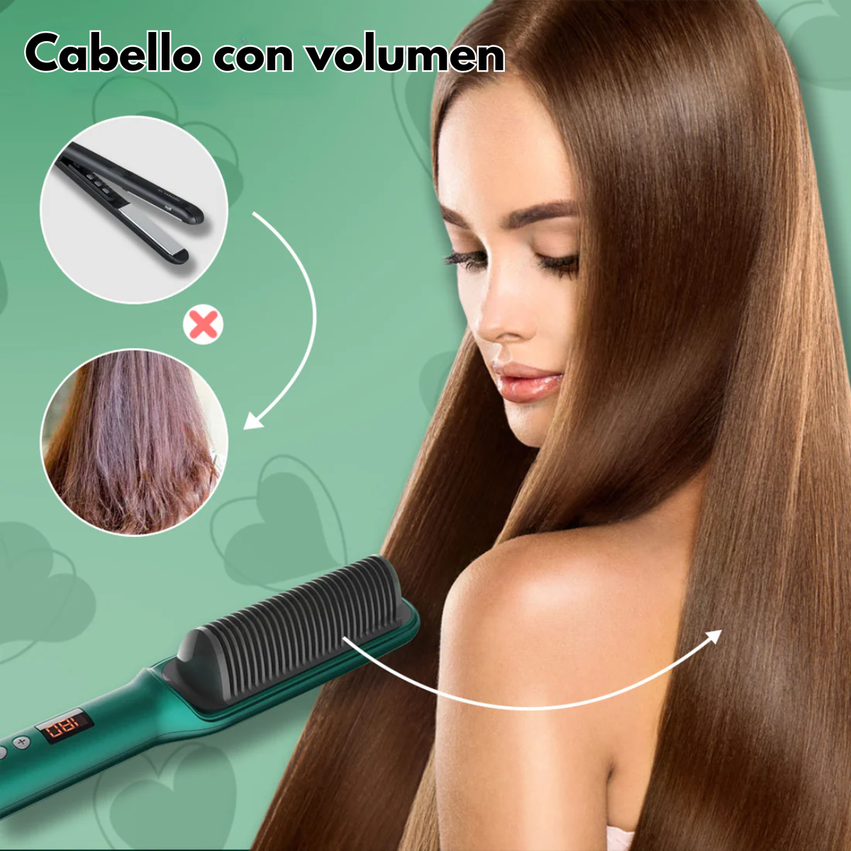 Cepillo Electrico Para Pelo Cabello Alisador Anti frizz-4