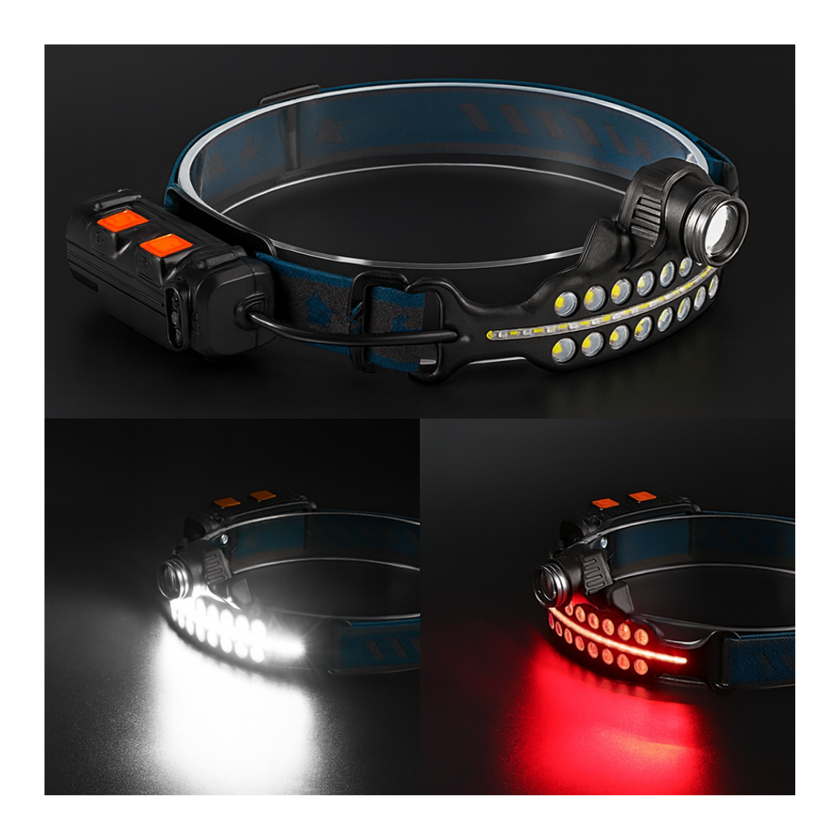 Linterna Frontal Led Multiusos Recargable Minera De 1200 Lm-4