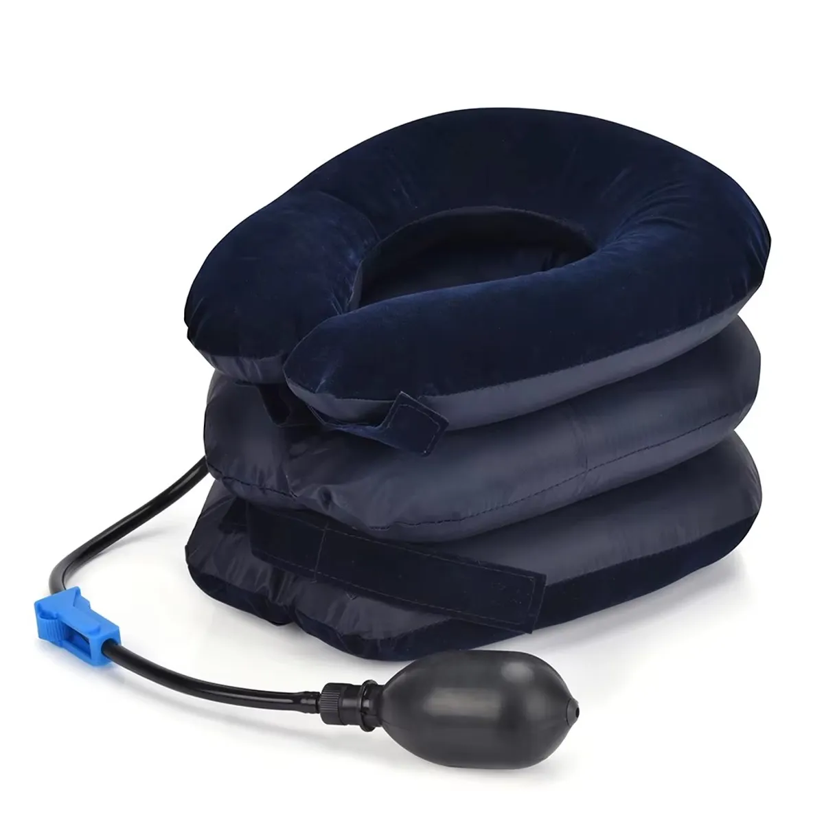Cojin Collarin Cervical Inflable De 3 Capas Traccion-0