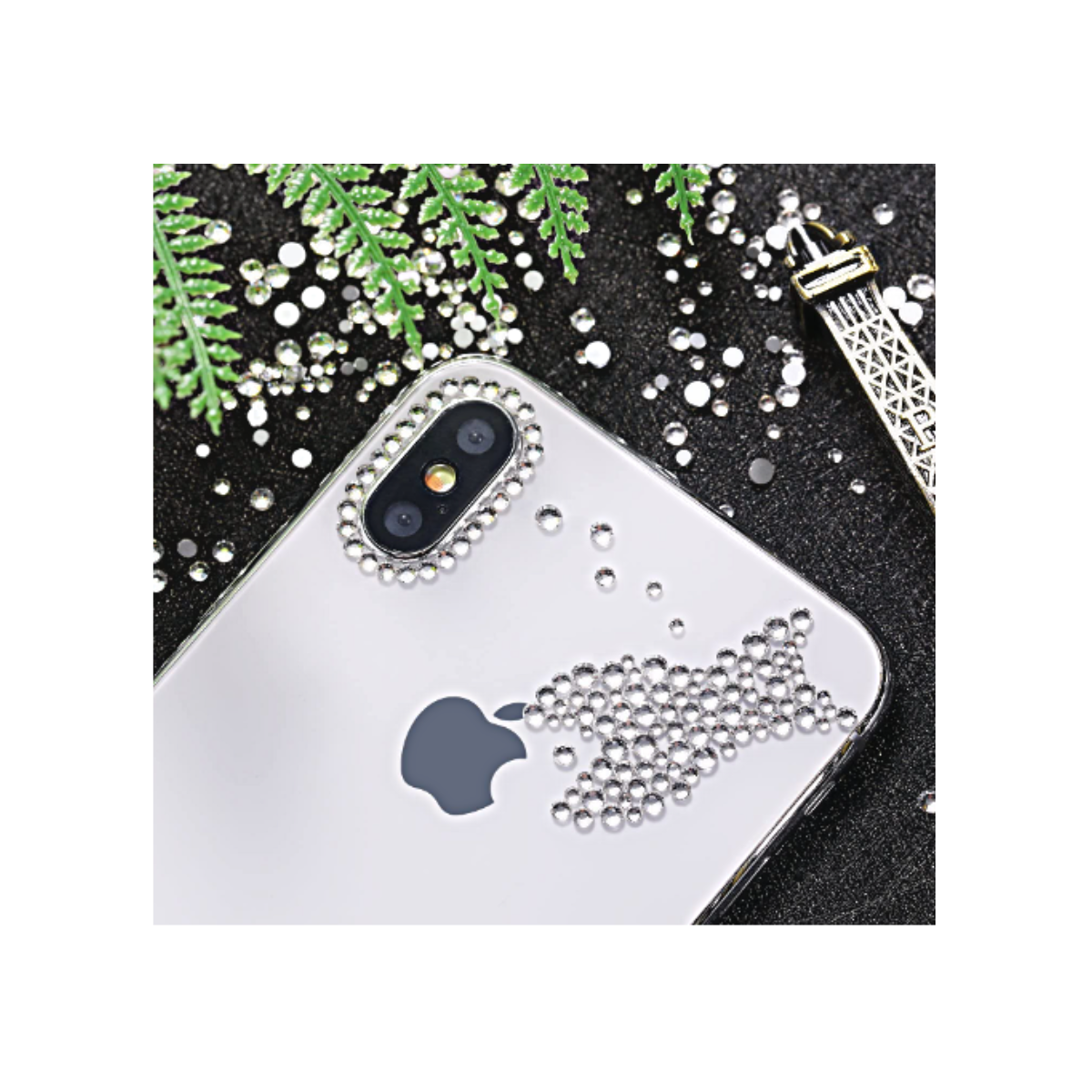 Strass Stickers Faciales Corporales Autoadhesivas Plateado 4mm-3