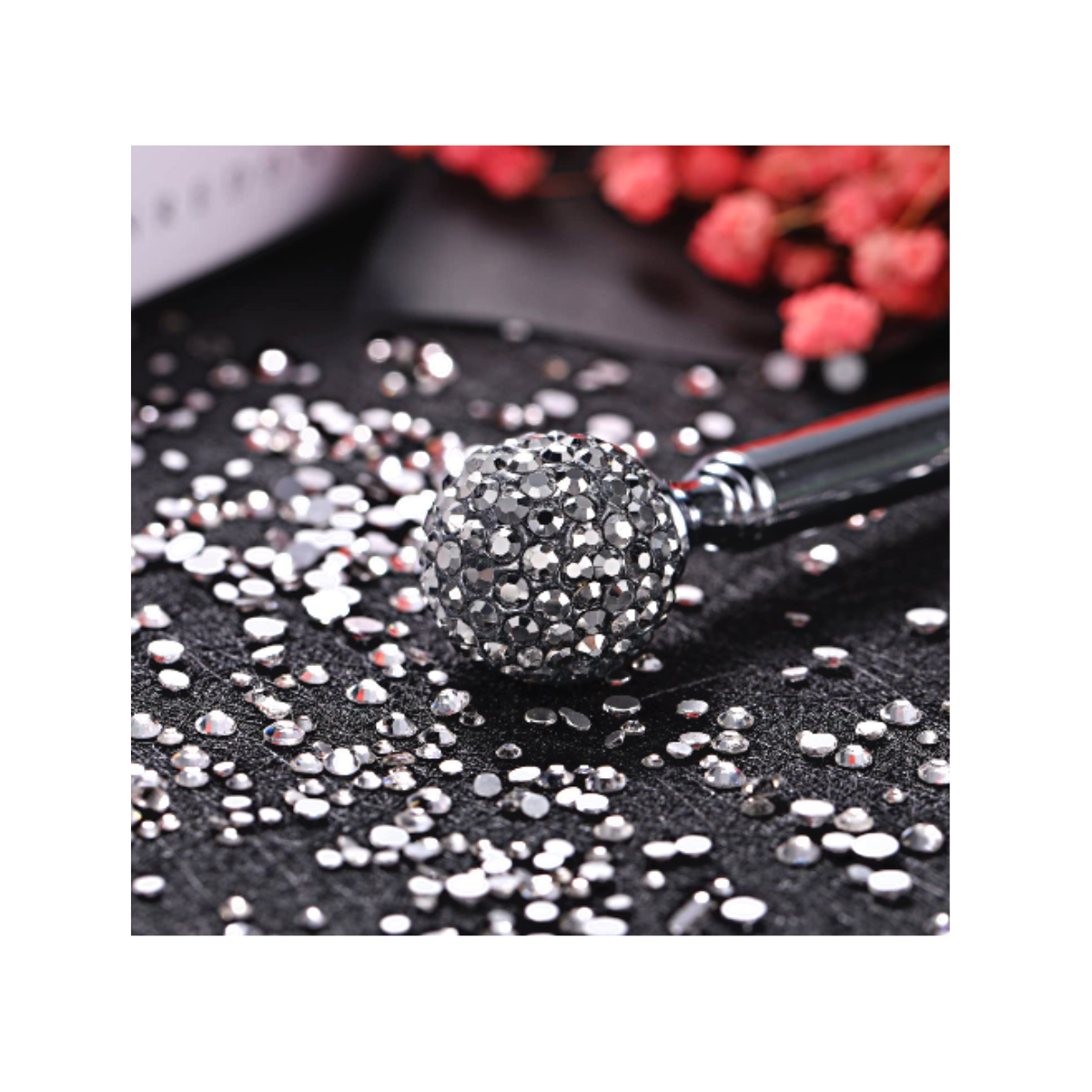 Strass Stickers Faciales Corporales Autoadhesivas Plateado 4mm-4
