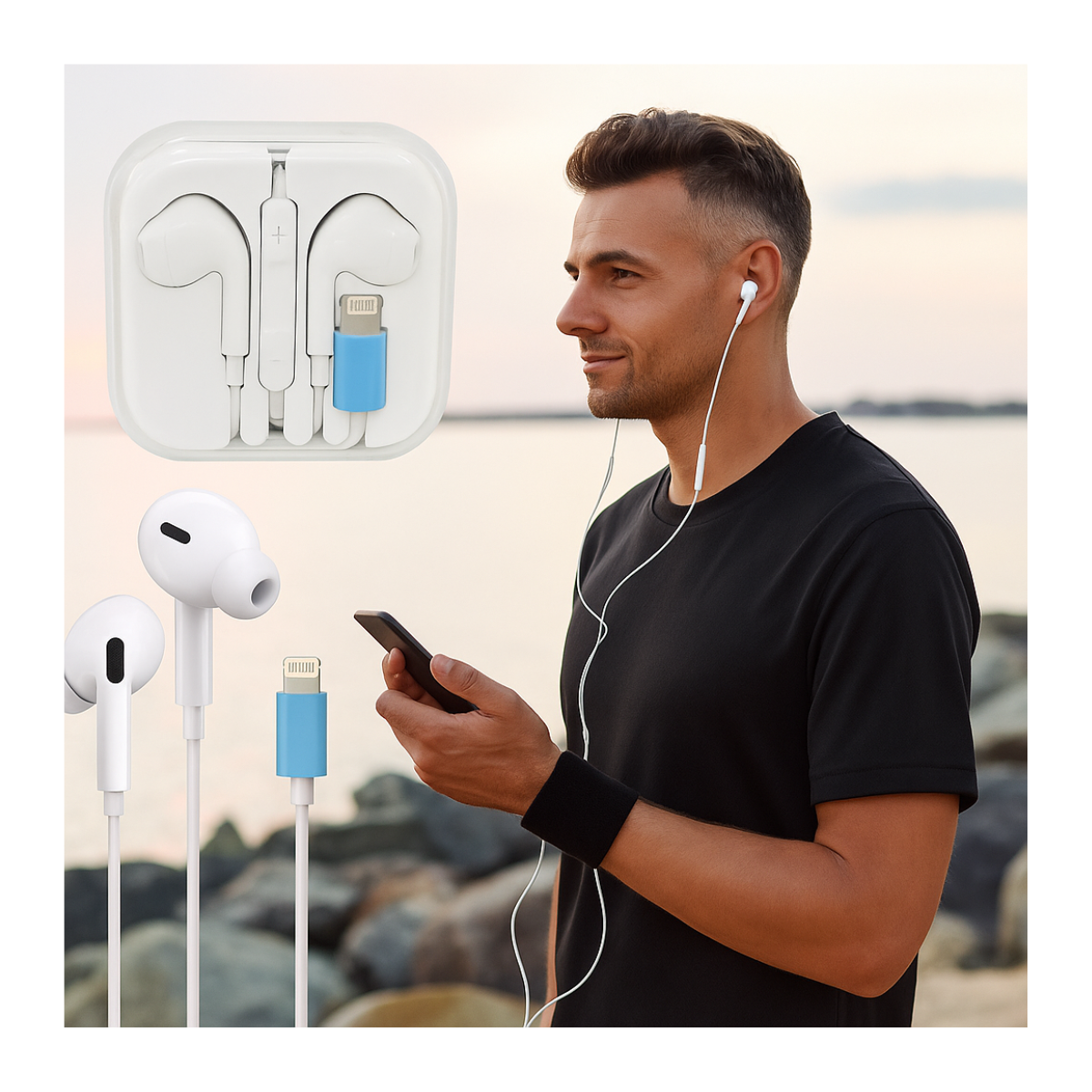 Audifonos Con Cable Lightning Para iPhone Irm-4