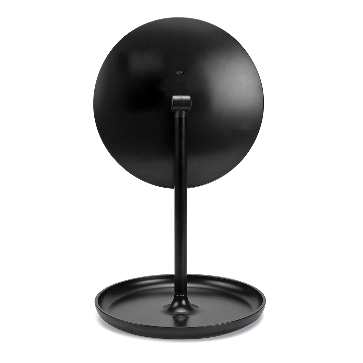 Espejo Maquillaje Circular Luz Led Y Base Organizador Joyas Negro-4