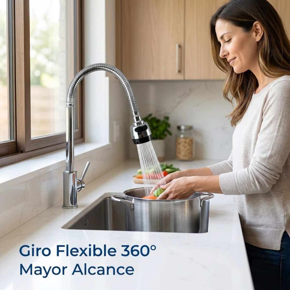 Extensor De Grifo Flexible Para Lavaplatos Cuello De Cisne-5