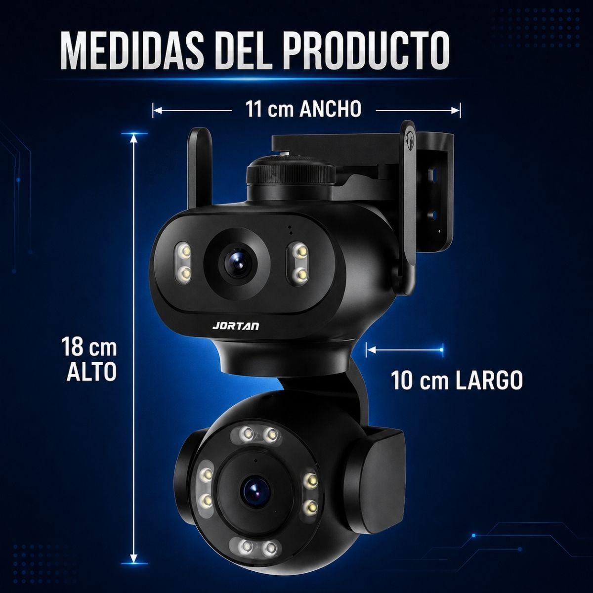 Camara Ip Exterior Doble Vista Monitoreo Ia Alerta Roja Azul-6